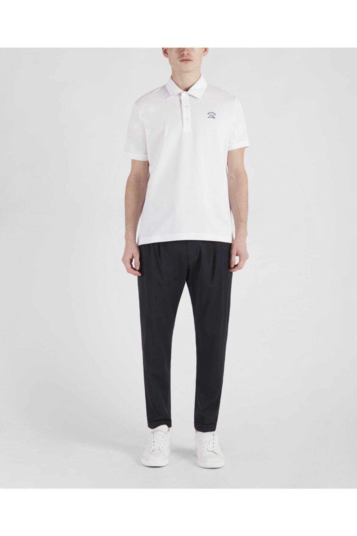 Paul Shark Paul Shark Erkek Marka Logolu Polo Yakalı Organik Pamuklu 010 Polo Yaka T-Shirt 21411264-010