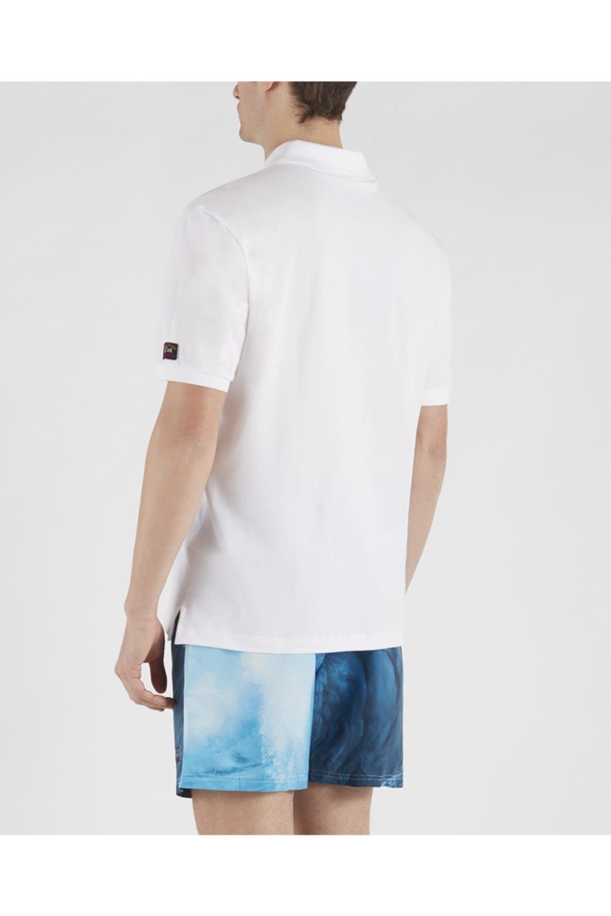 Paul Shark Paul Shark Erkek Marka Logolu Polo Yakalı Organik Pamuklu Beyaz Polo Yaka T-Shirt 21411237-010