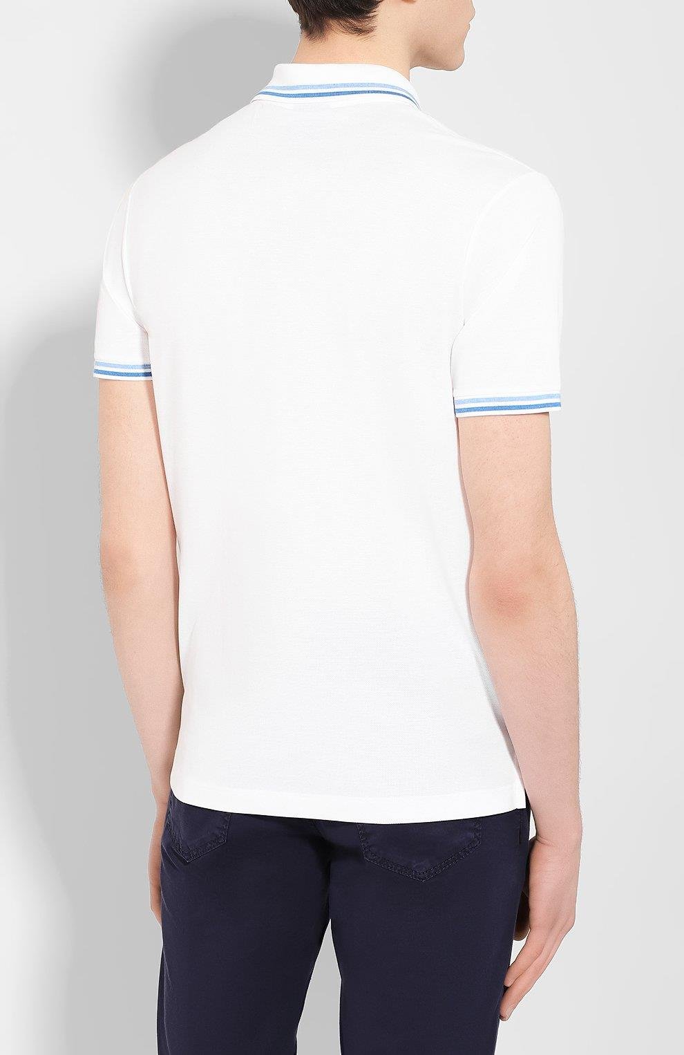 Paul Shark Paul Shark Erkek Marka Logo Detaylı Regular Fit Kısa Kollu Beyaz Polo Yaka T-Shirt E20P1279-010