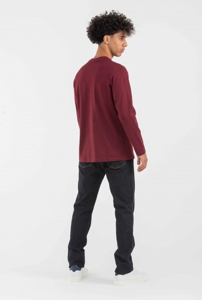 Paul Shark Paul Shark Erkek Marka Logo Detaylı Regular Fit Kısa Kollu Bordo T-Shirt A20P1689-411