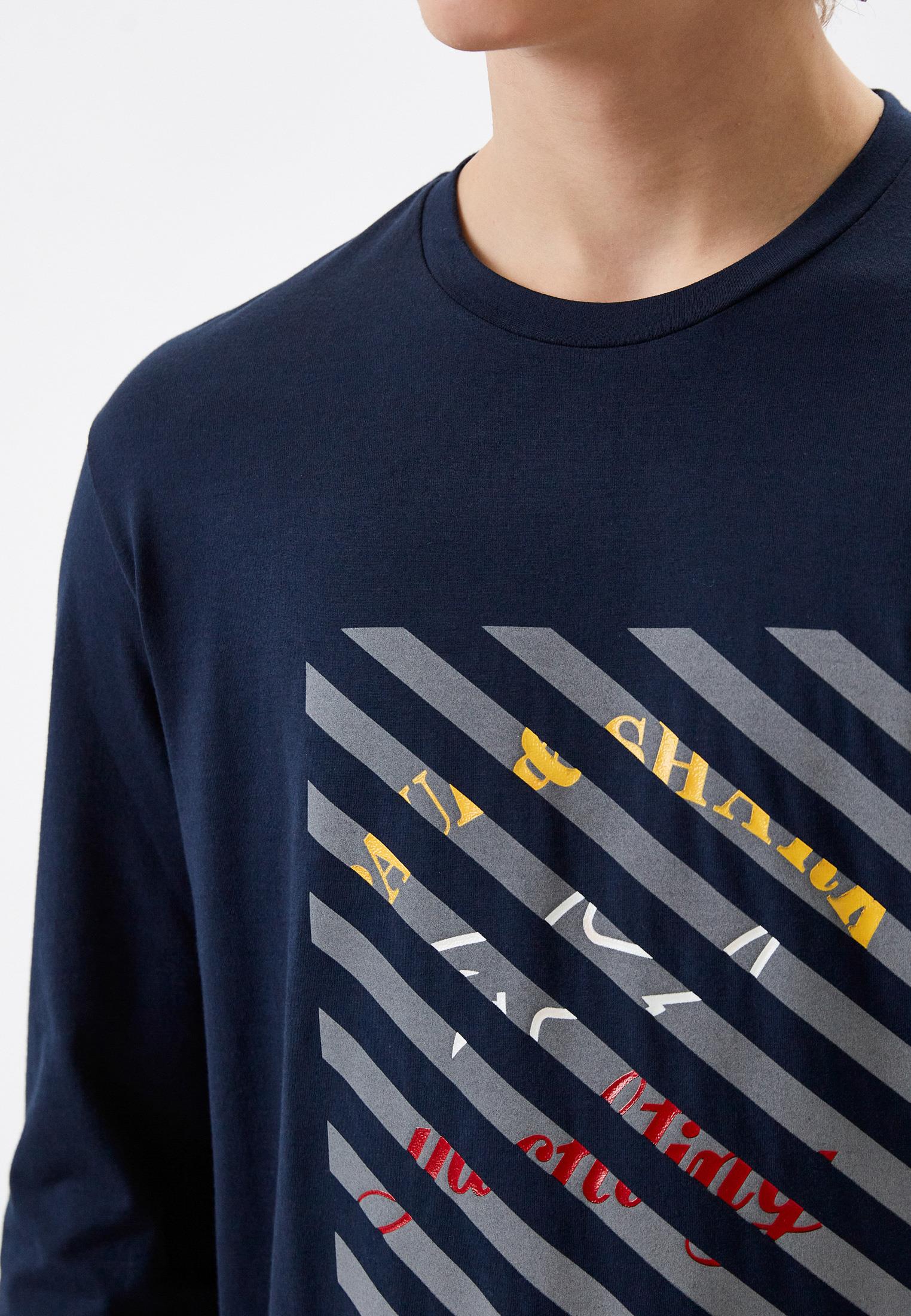 Paul Shark Paul Shark Erkek Marka Logo Detaylı Regular Fit Uzun Kollu Lacivert T-Shirt P20P1502-013