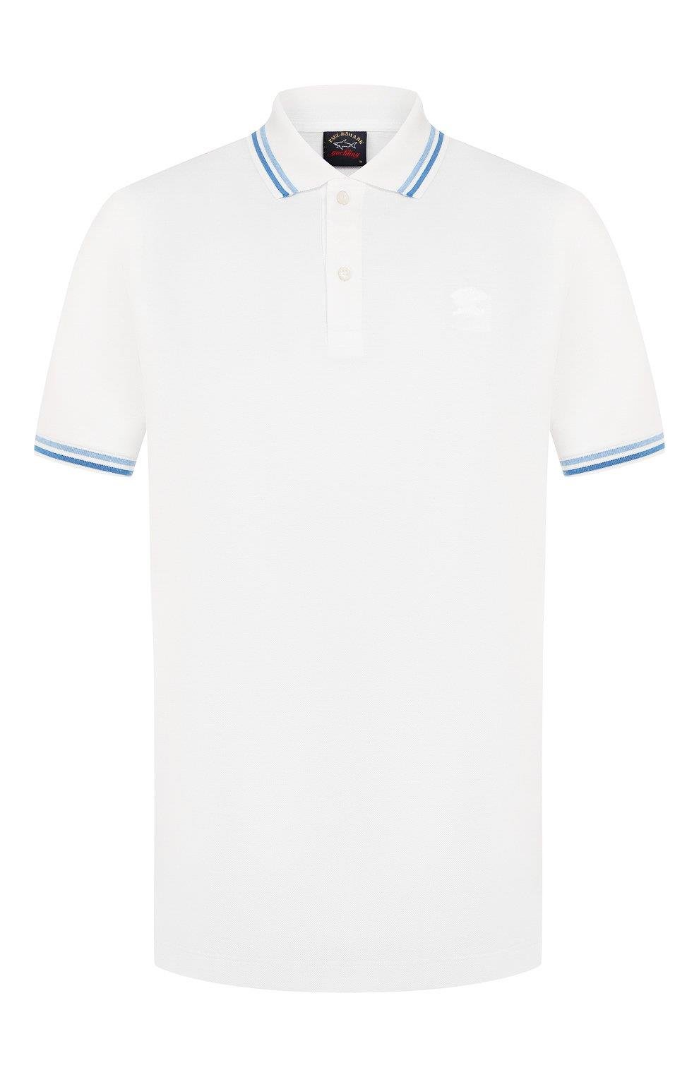 Paul Shark Paul Shark Erkek Marka Logo Detaylı Regular Fit Kısa Kollu Beyaz Polo Yaka T-Shirt E20P1279-010