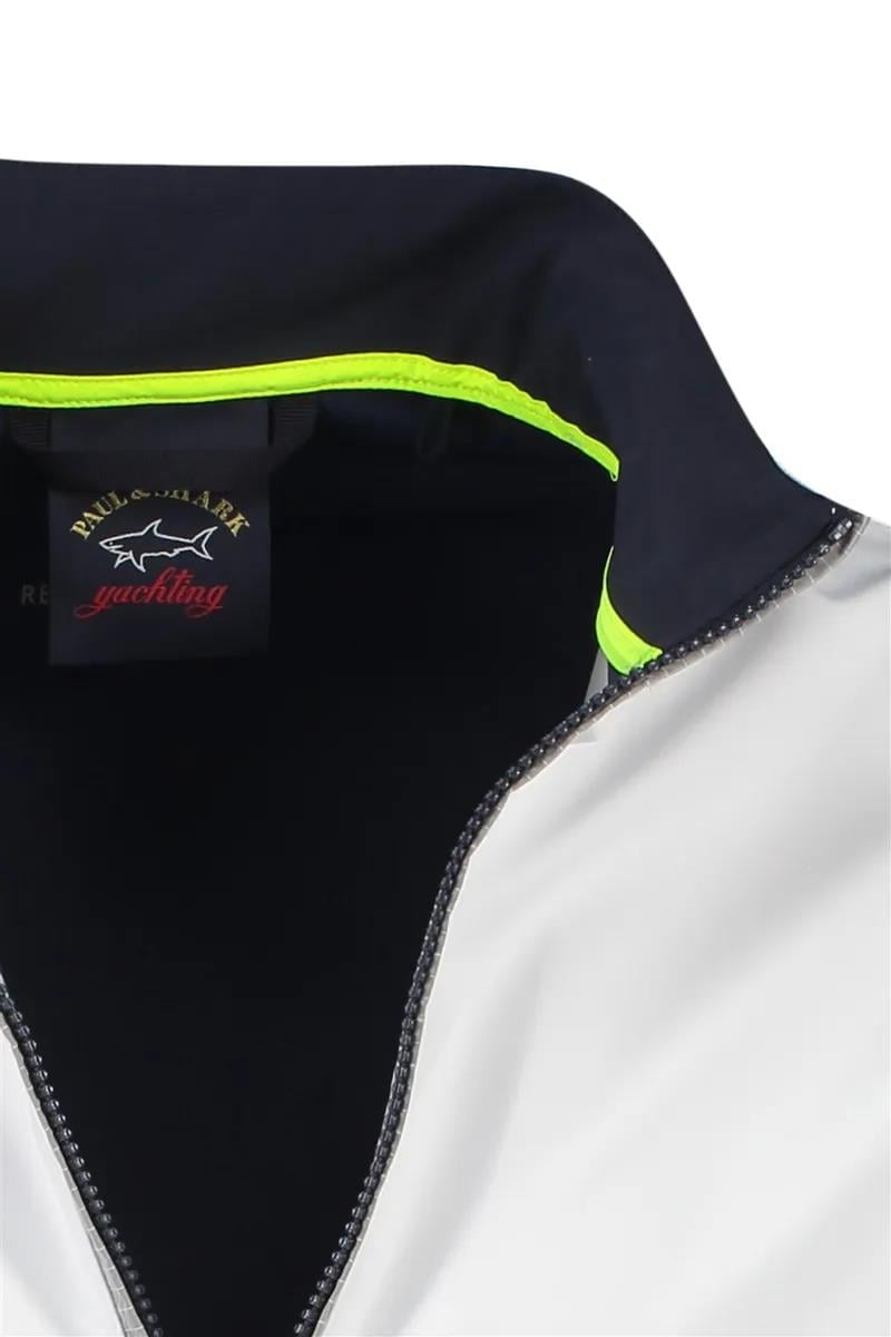 Paul Shark Paul Shark Erkek Marka Logo Detaylı Regular Fit Uzun Kollu Beyaz Ceket 23412151-010