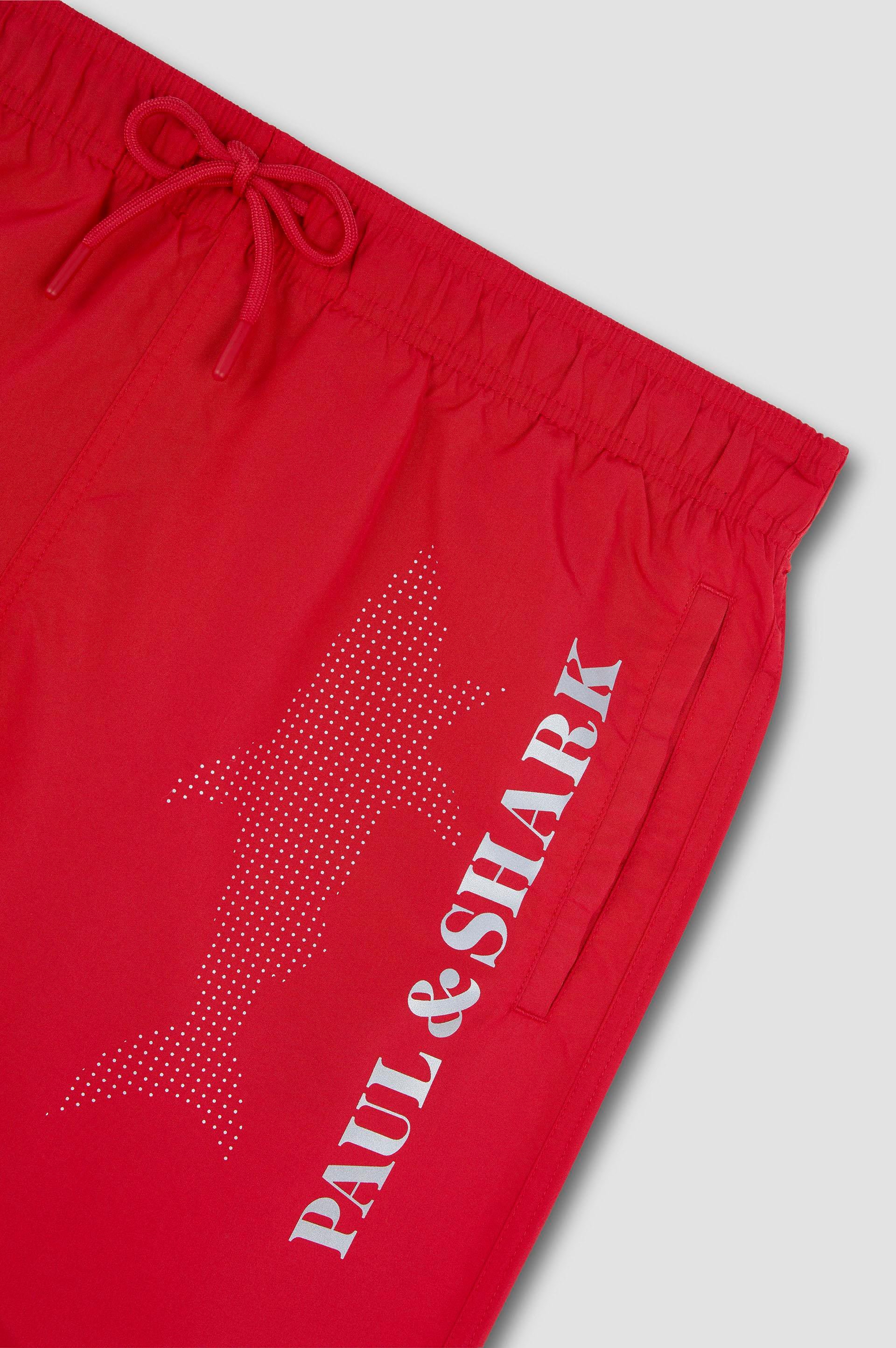 Paul Shark Paul Shark Erkek Normal Kesim Cepli Shark Logolu Kırmızı Deniz Şortu 25415060-577