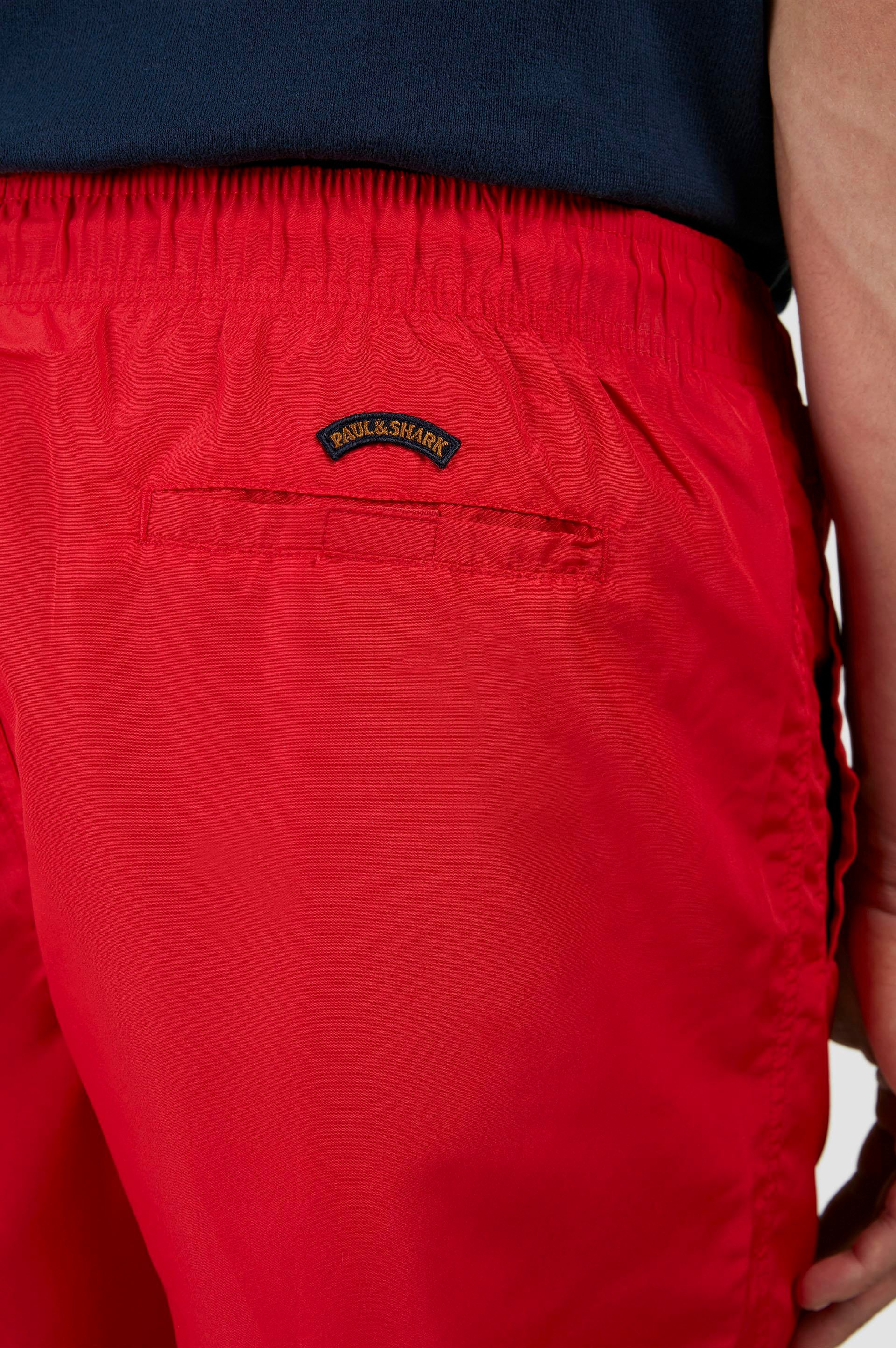 Paul Shark Paul Shark Erkek Normal Kesim Cepli Shark Logolu Kırmızı Deniz Şortu 25415060-577