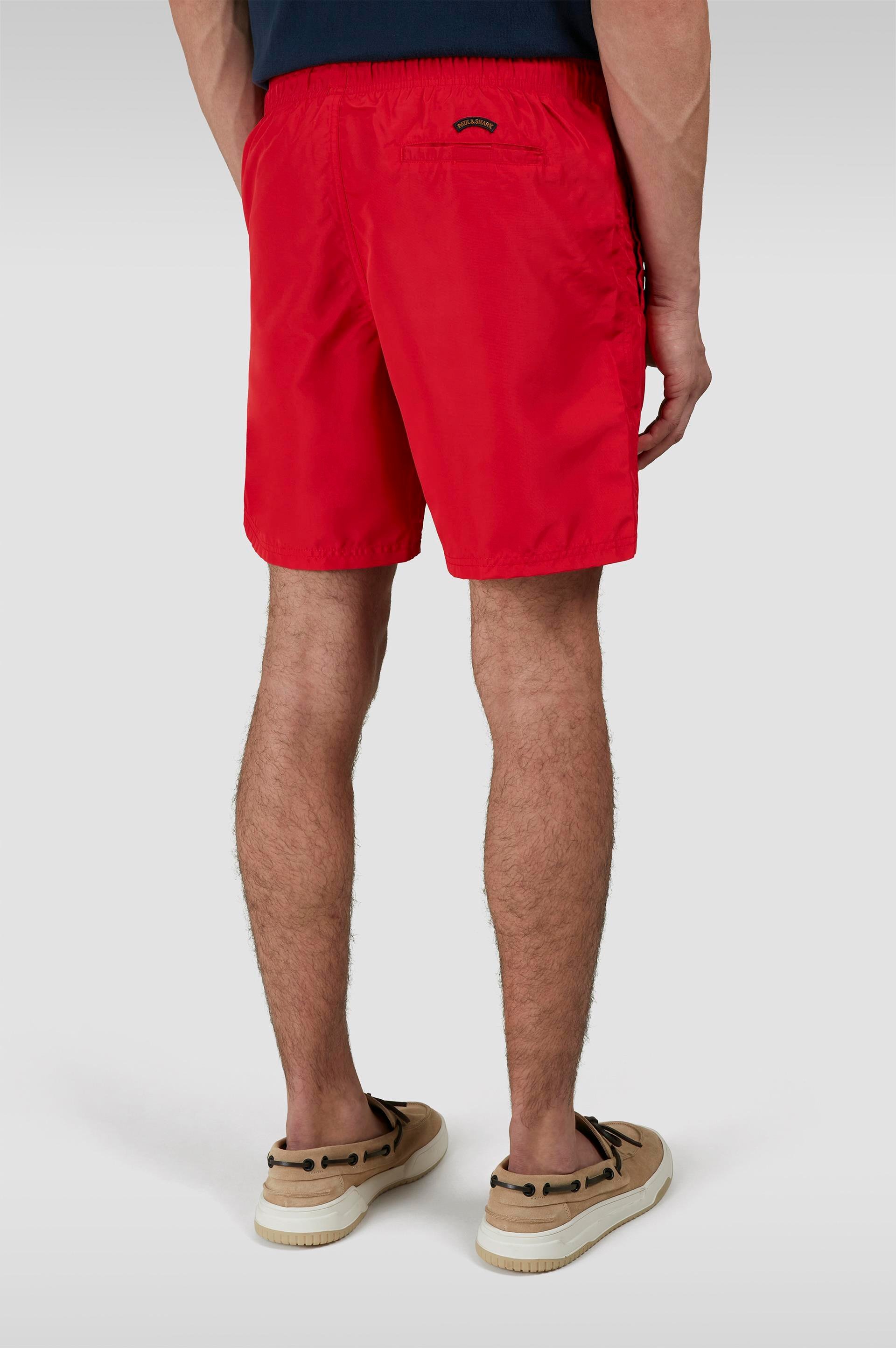 Paul Shark Paul Shark Erkek Normal Kesim Cepli Shark Logolu Kırmızı Deniz Şortu 25415060-577