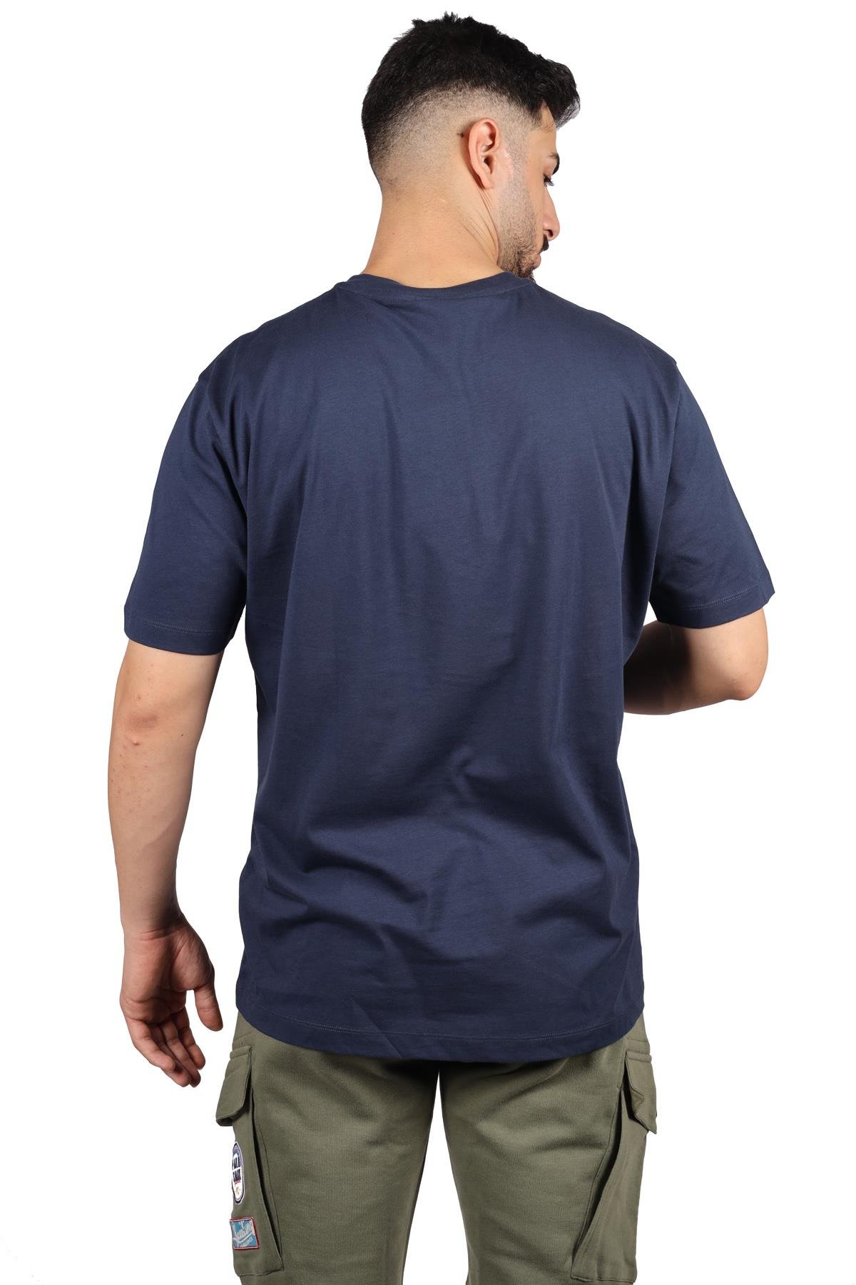 Paul Shark Paul Shark Erkek Pamuklu Bisiklet Yaka Kısa Kollu Lacivert T-Shirt 23411196-013