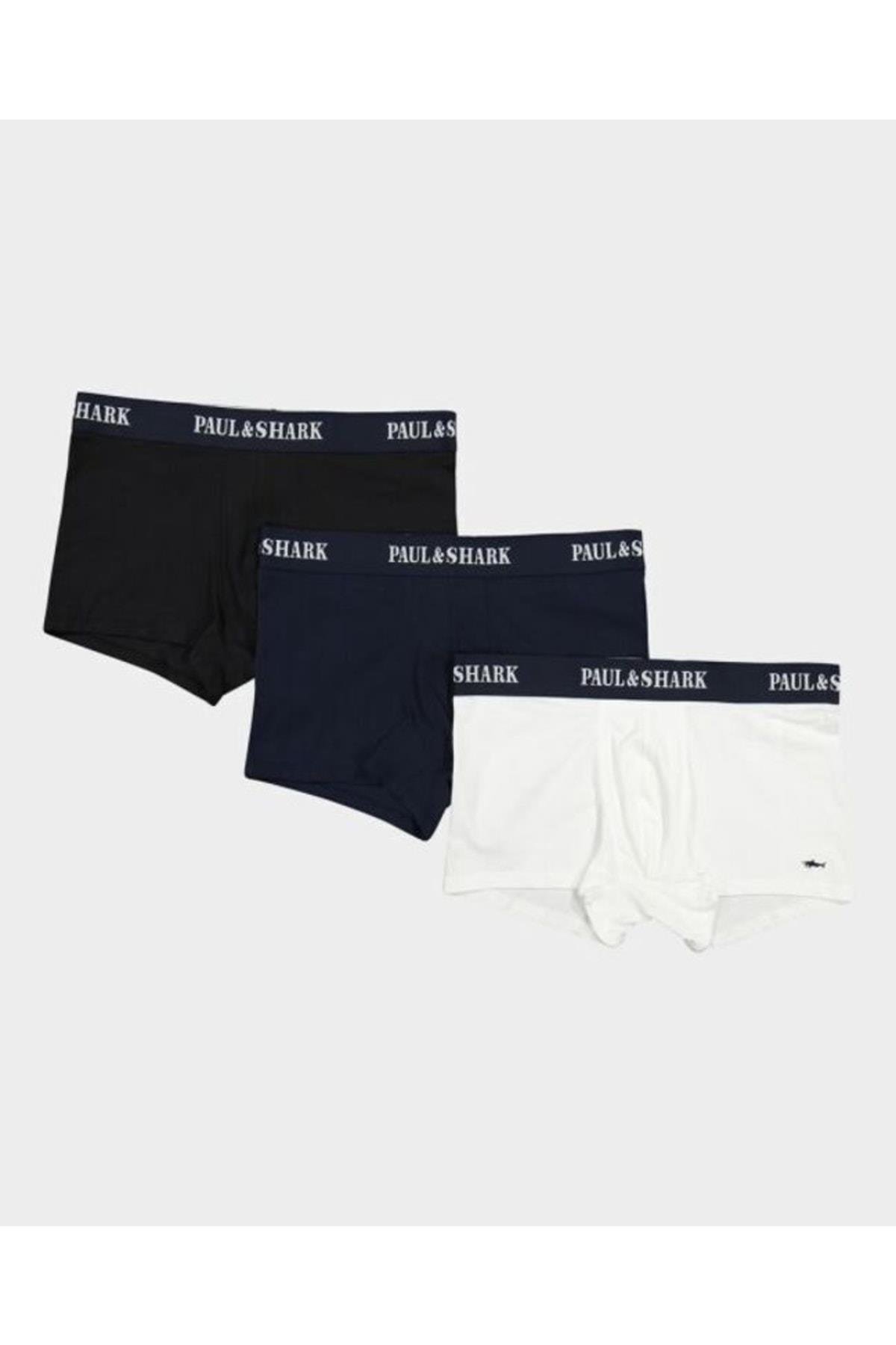 Paul Shark Paul Shark Erkek Pamuklu Logo Detaylı Rahat Siyah BOXER 11315105-999