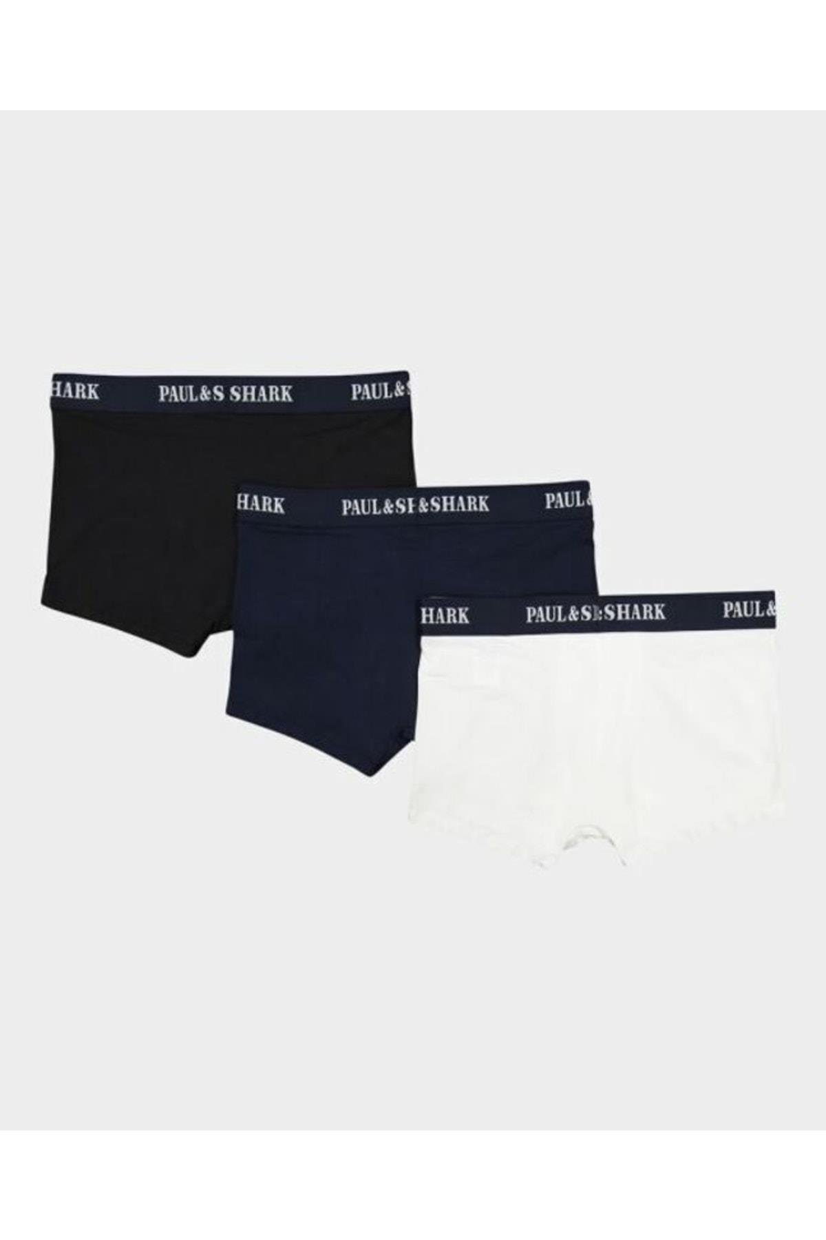 Paul Shark Paul Shark Erkek Pamuklu Logo Detaylı Rahat Siyah BOXER 11315105-999