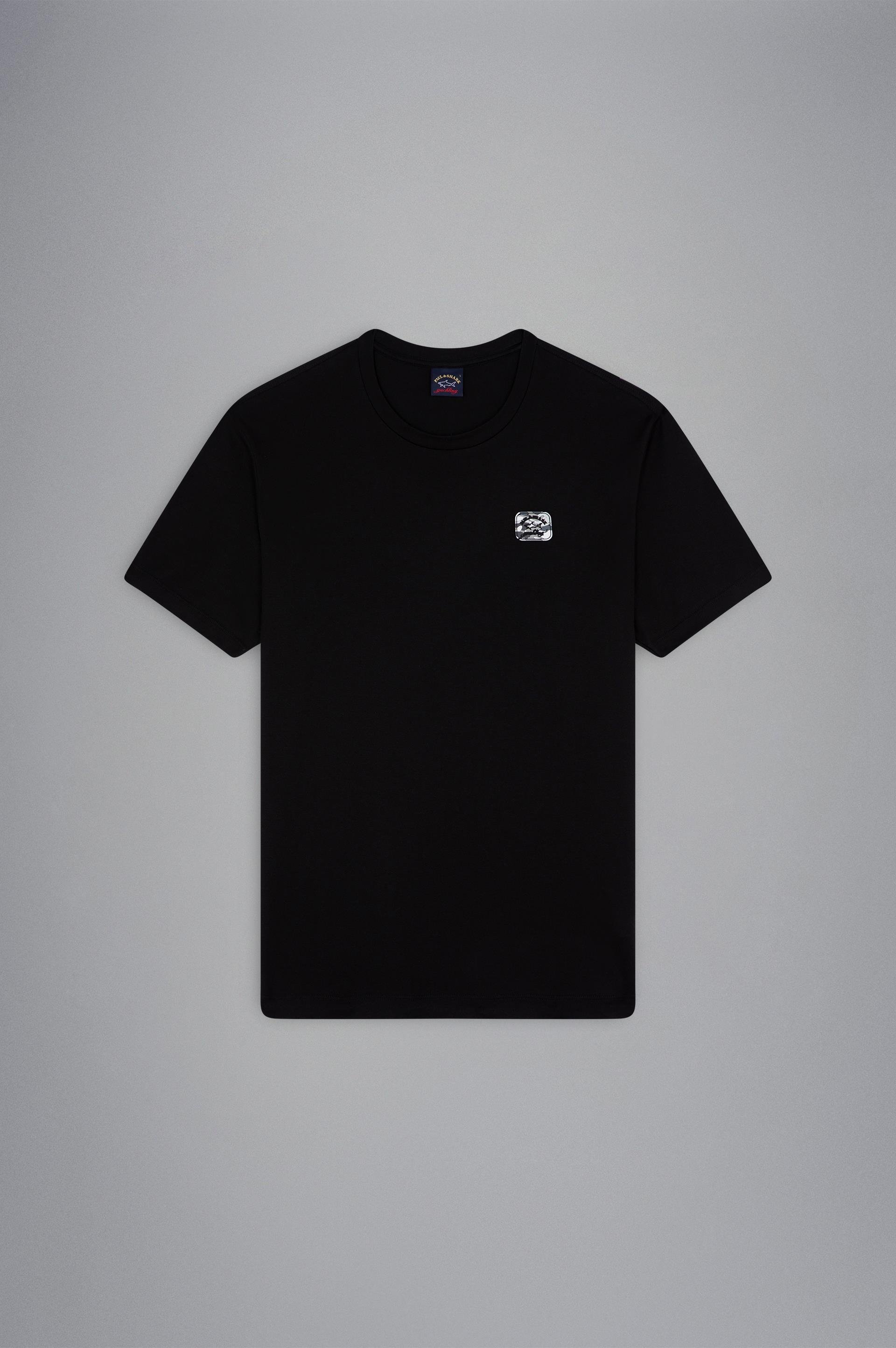 Paul Shark Paul Shark Erkek Pamuklu Marka Logolu Yuvarlak Yaka Siyah T-Shirt 13311652-011