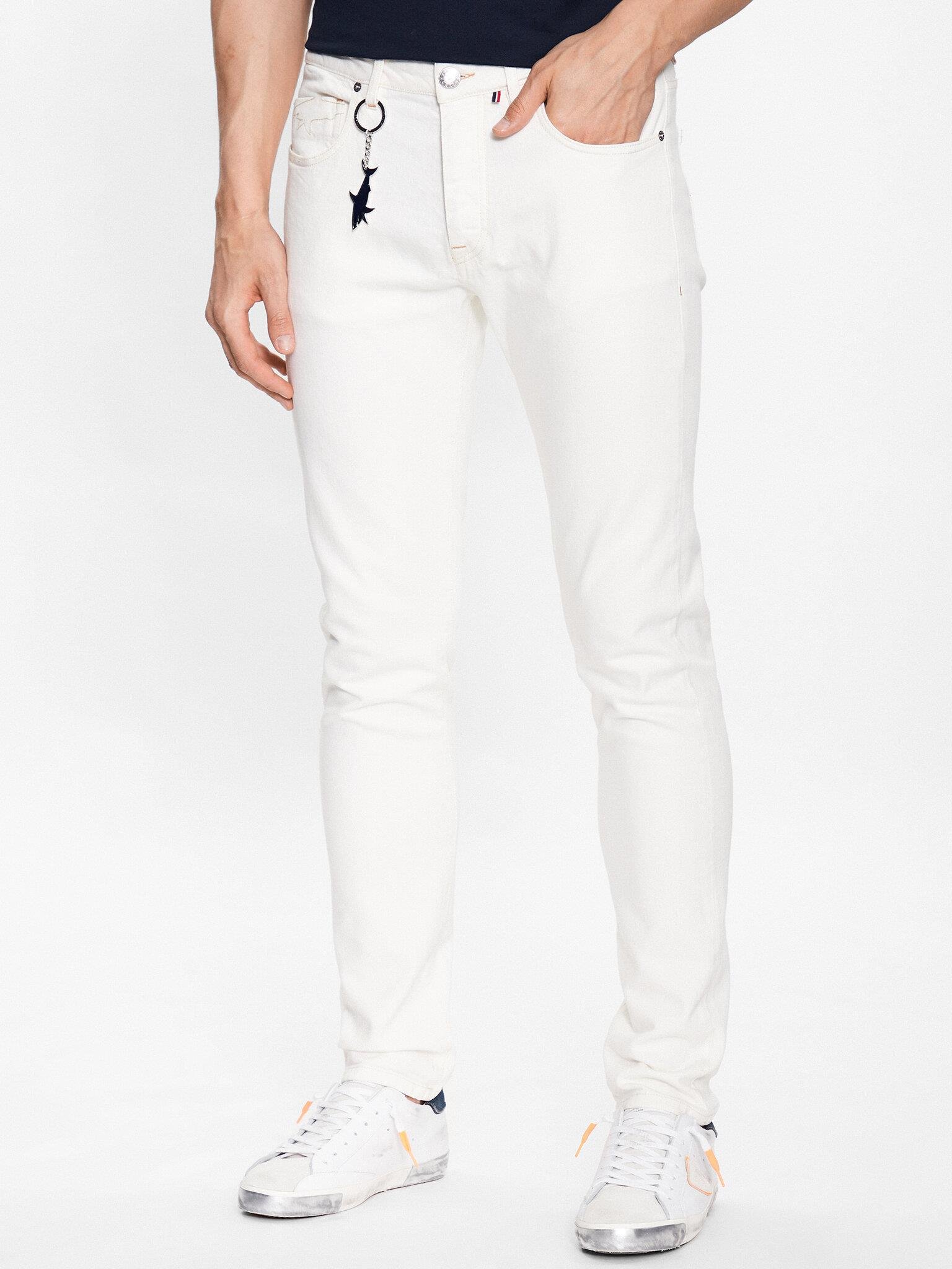 Paul Shark Paul Shark Erkek Pamuklu Marka  Logolu Beyaz Jeans 23414102-010