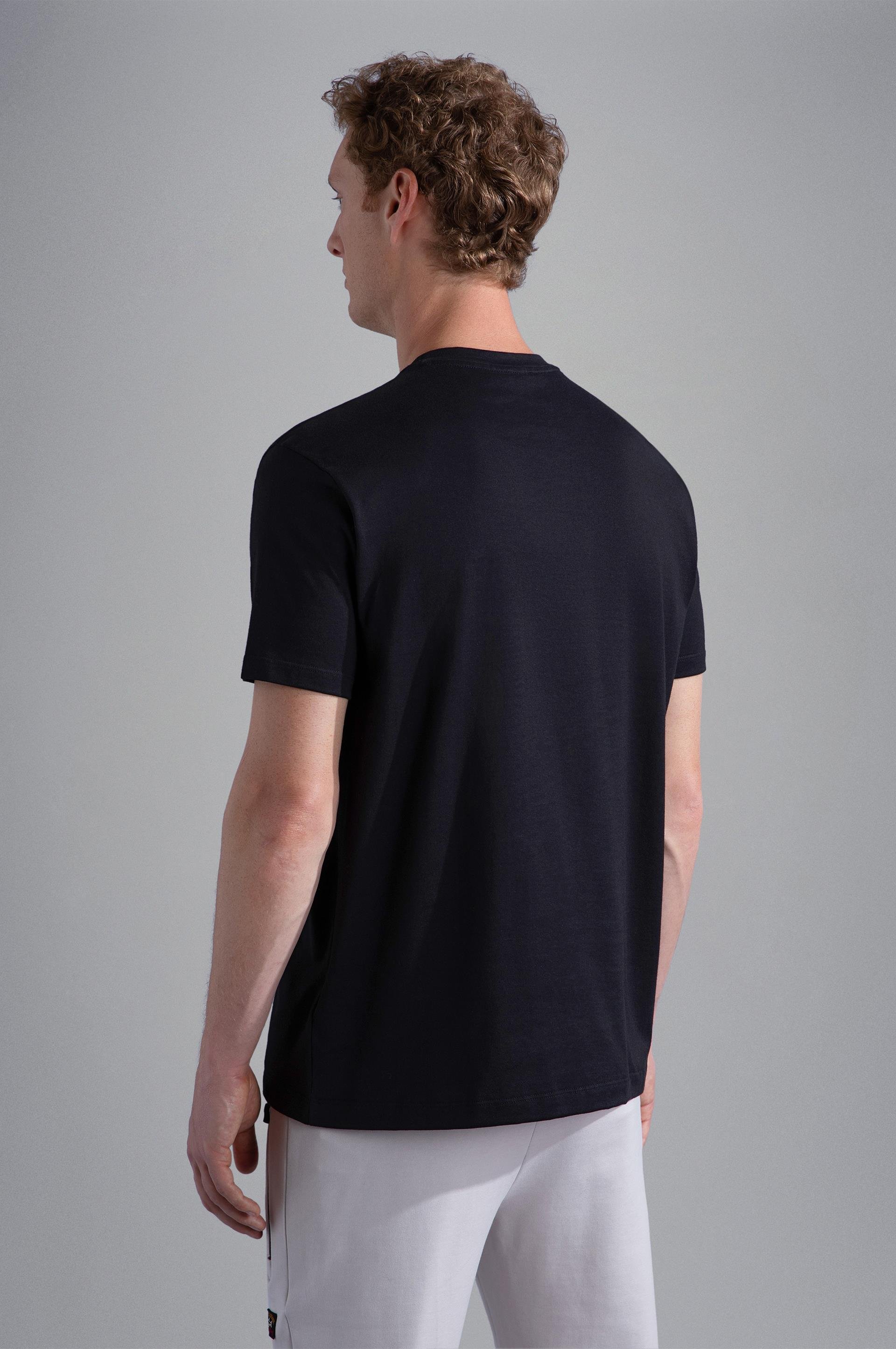Paul Shark Paul Shark Erkek Pamuklu Marka Logolu Yuvarlak Yaka Siyah T-Shirt 13311652-011