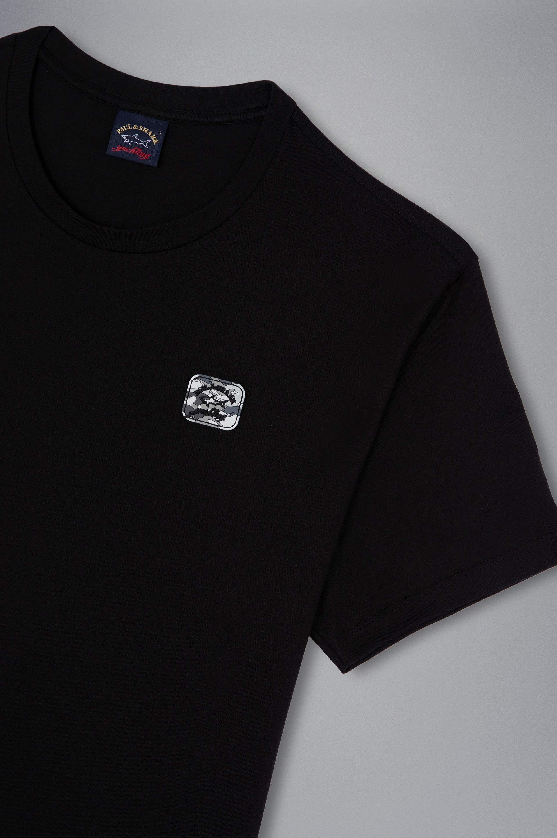 Paul Shark Paul Shark Erkek Pamuklu Marka Logolu Yuvarlak Yaka Siyah T-Shirt 13311652-011