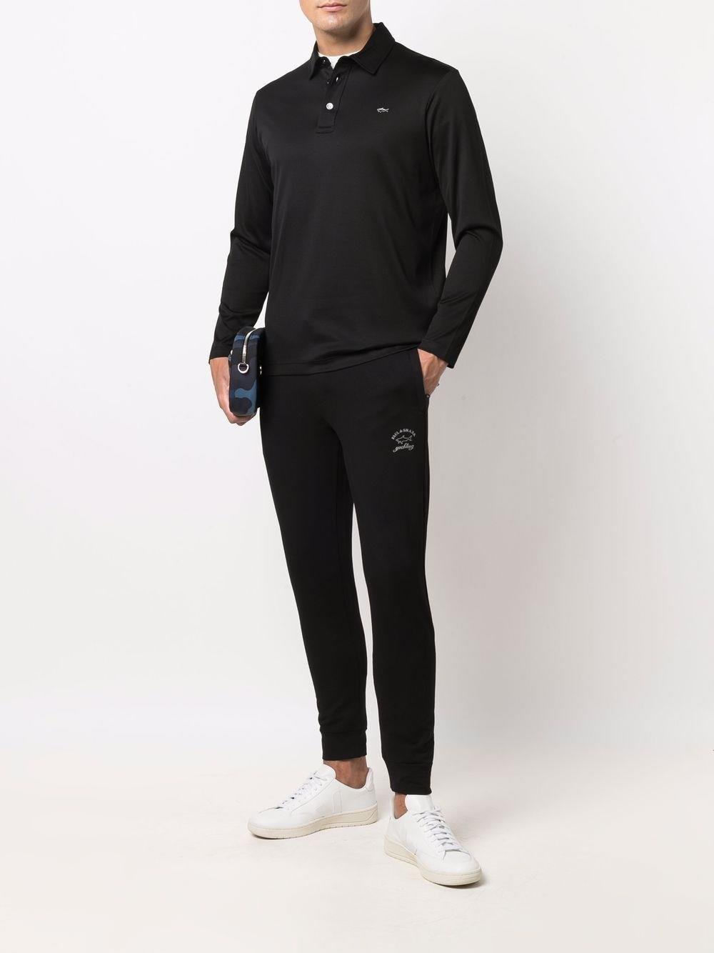 Paul Shark Paul Shark Erkek Pamuklu Regular Fit Düz Siyah Eşofman Altı 11311814-011