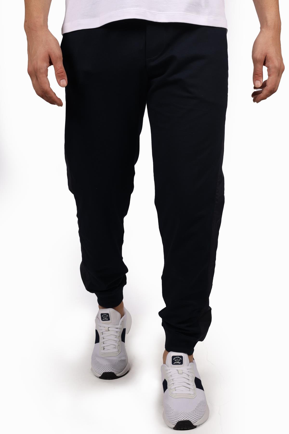 Paul Shark Paul Shark Erkek Pamuklu Regular Fit Düz Siyah Eşofman Altı 23411881-011