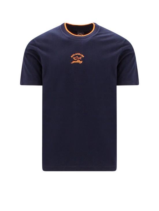 Paul Shark Paul Shark Erkek Pamuklu Regular Fit Düz Kısa Kollu Lacivert T-Shirt 23411053-013
