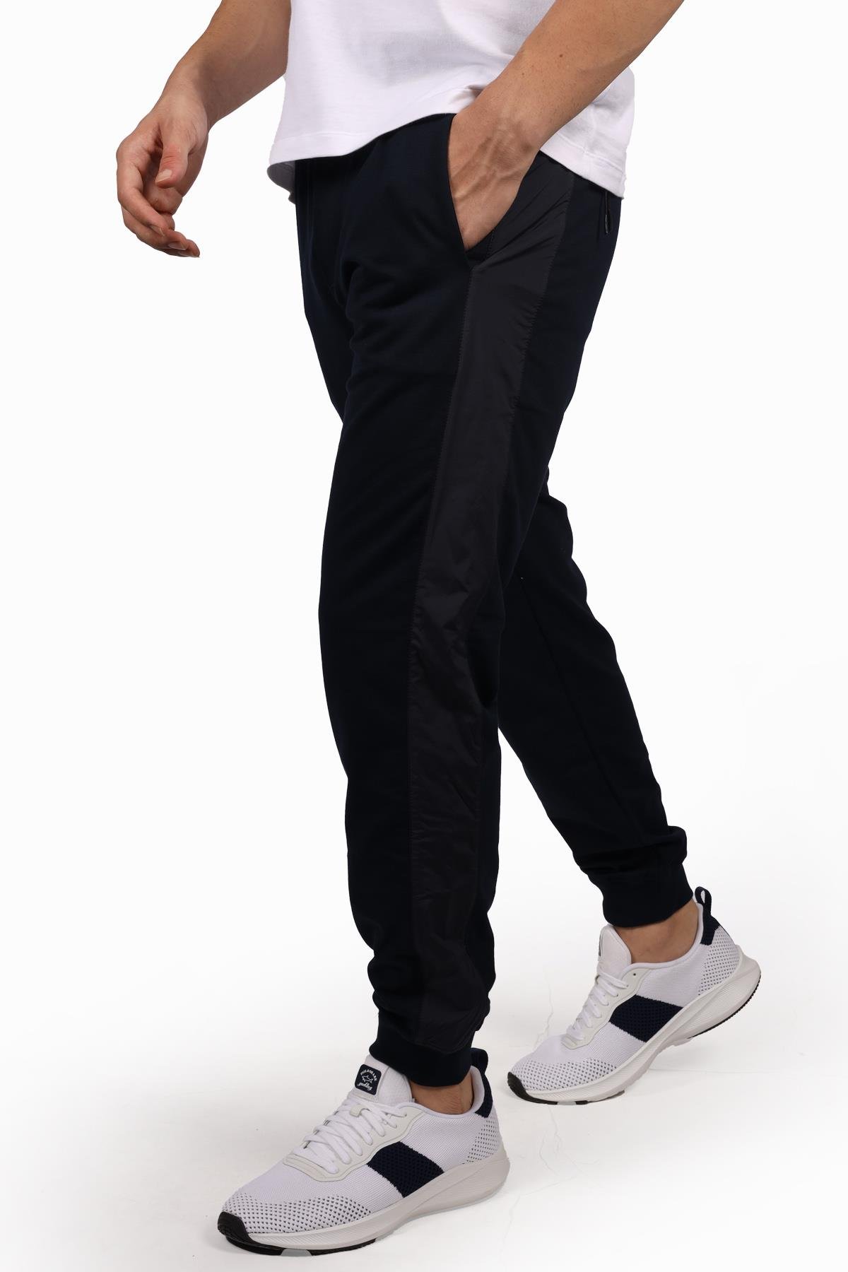 Paul Shark Paul Shark Erkek Pamuklu Regular Fit Düz Siyah Eşofman Altı 23411881-011