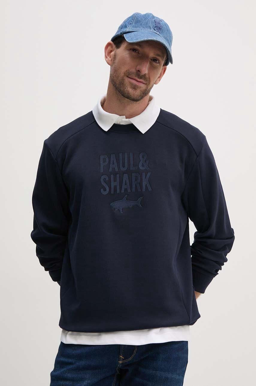 Paul Shark Paul Shark Erkek Pamuklu Uzun Kol Dokuma Günlük Kullanım Lacivert Sweatshirt 14311890-050
