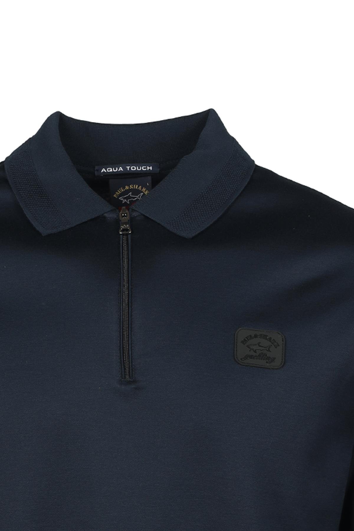 Paul Shark Paul Shark Erkek Polo Yaka Regular Fit Pamuklu Kısa Kollu Lacivert Polo Yaka T-Shirt 13311725-013