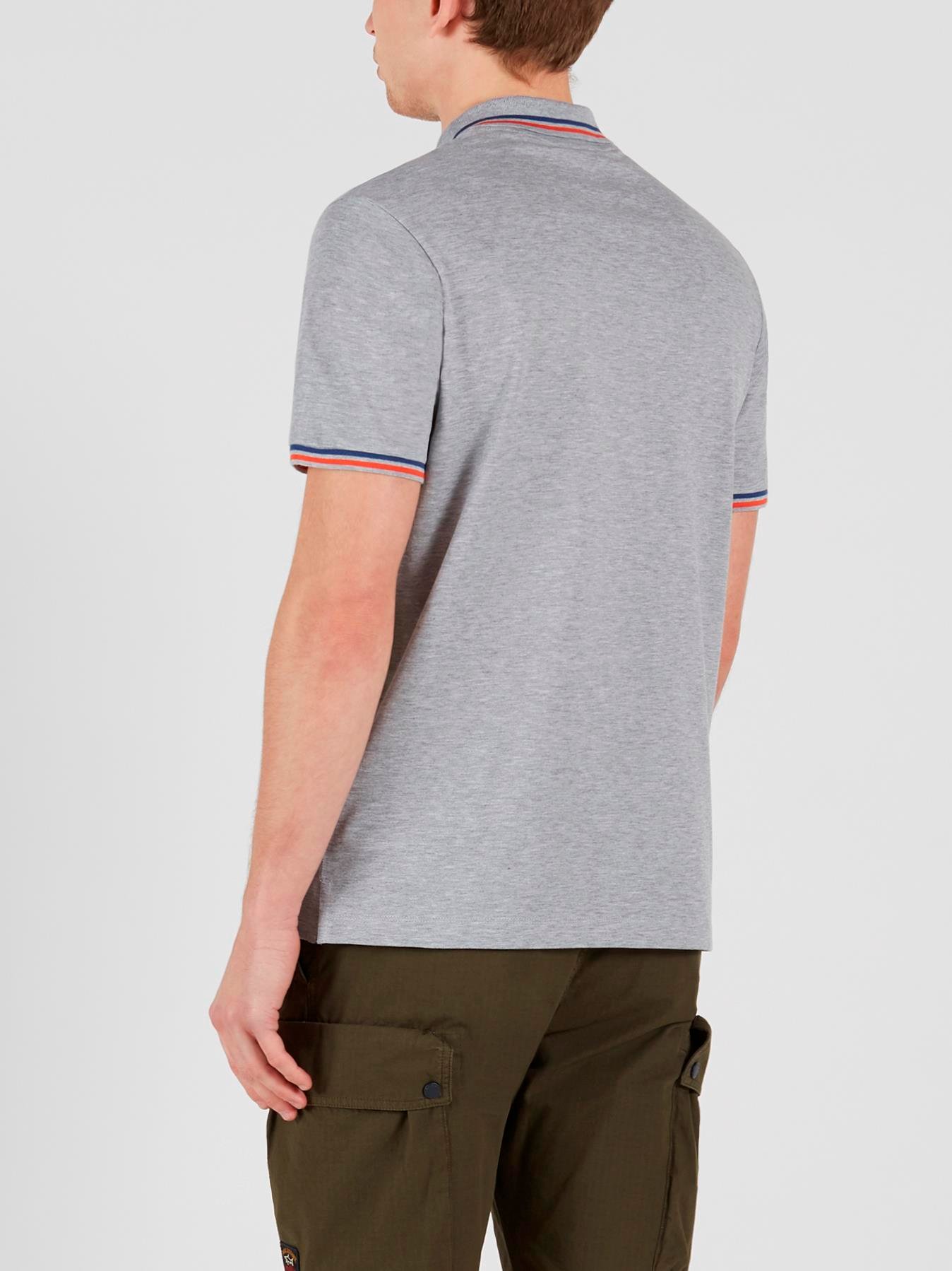 Paul Shark Paul Shark Erkek Polo Yaka Organik Pamuklu Uzun Kollu Gri Polo Yaka T-Shirt 21411298-930