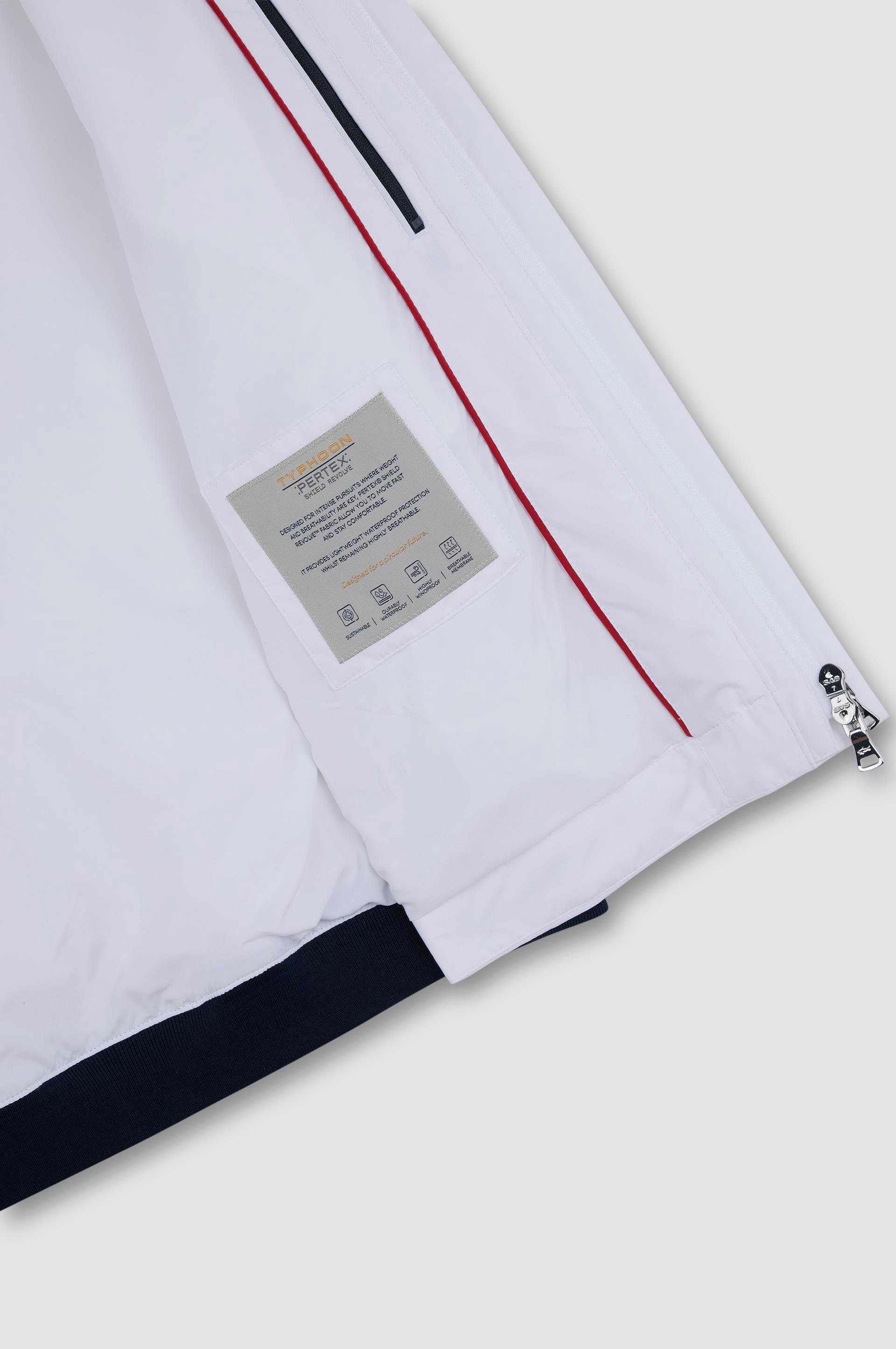 Paul Shark Paul Shark Erkek Regular Fit Rahat Esnek Kumaş Dik Yaka Uzun Kollu Beyaz Yelek 25412657-010