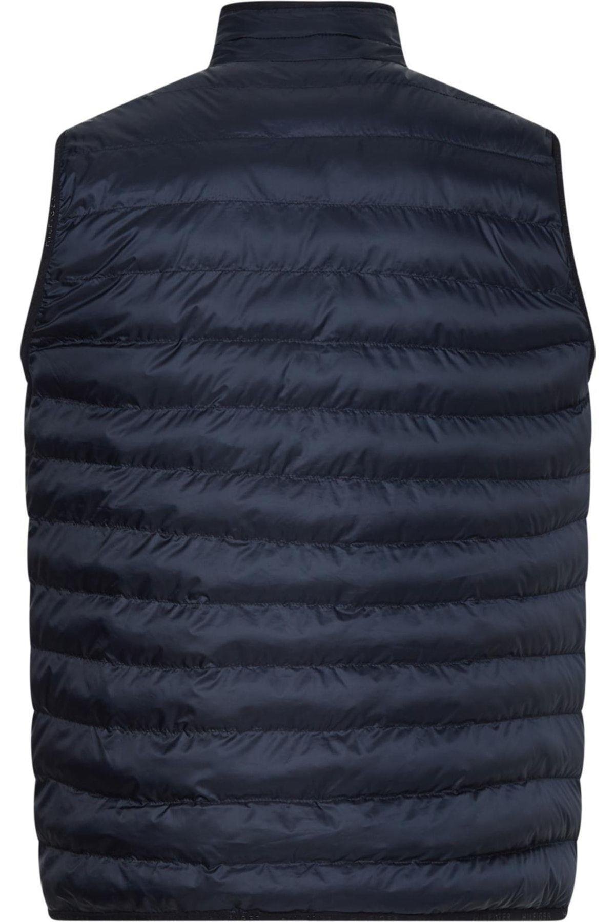 Tommy Hilfiger Tommy Hilfiger Erkek Cepli Fermuar Kapamalı Kolsuz Günlük Lacivert Yelek MW0MW18762-DW5