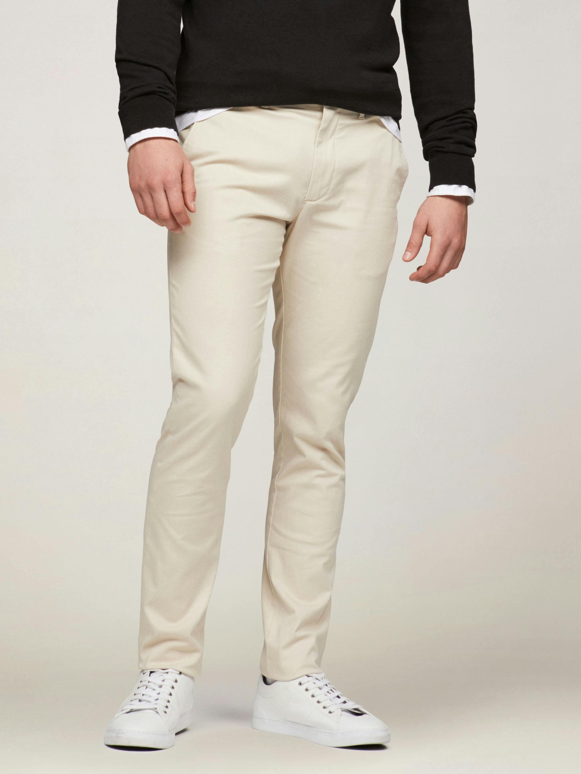 Tommy Hilfiger Tommy Hilfiger Erkek Cepli Uzun Boy Düğmeli Günlük Kullanım Bej Pantolon MW0MW26619-ACI