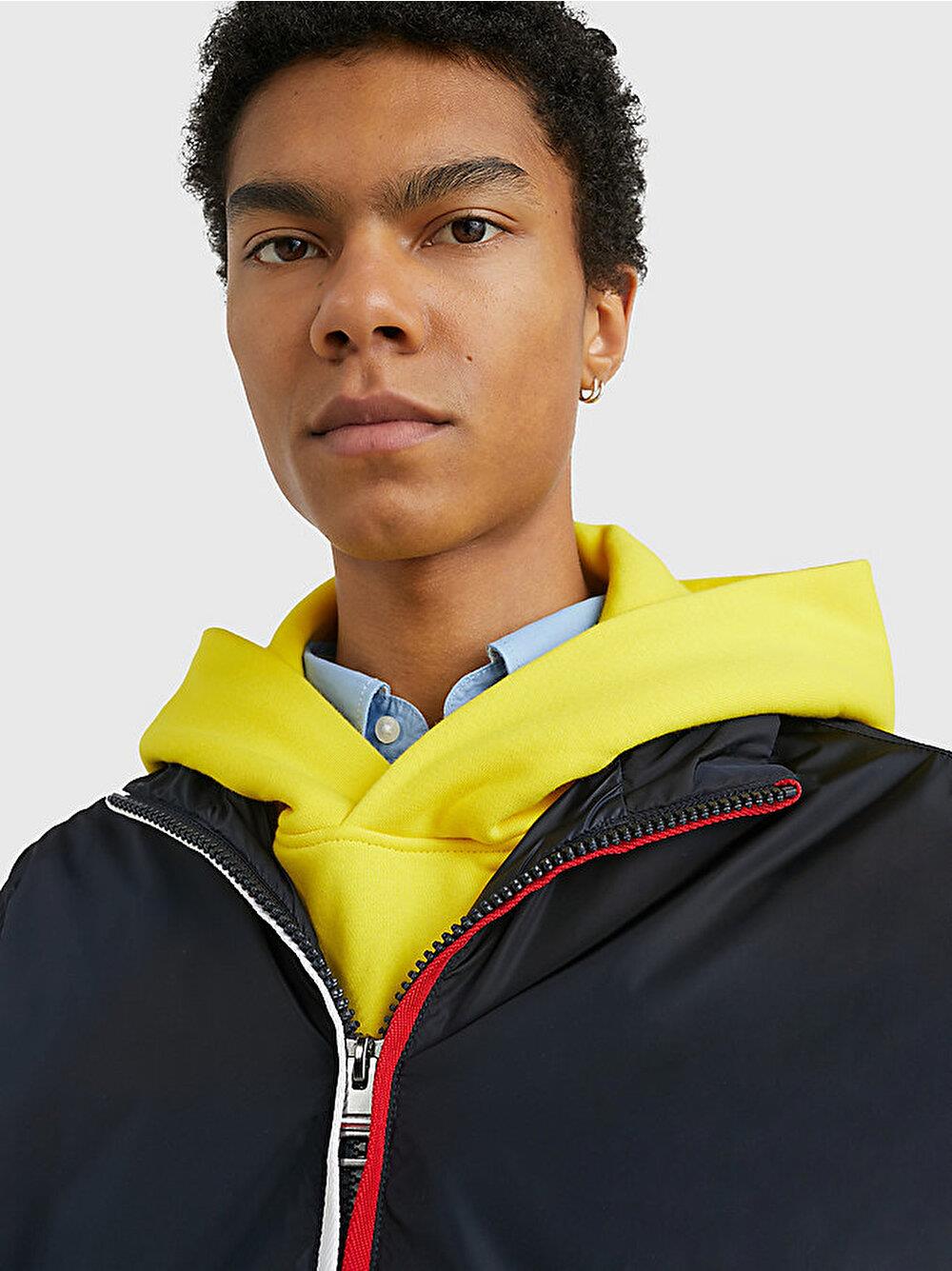 Tommy Hilfiger Tommy Hilfiger Erkek Dokuma  Uzun Kollu Günlük Lacivert2 Mont MW0MW29945-DW5