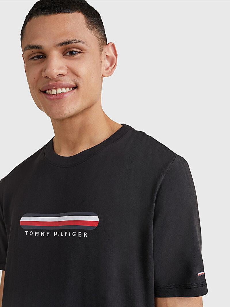 Tommy Hilfiger Tommy Hilfiger Erkek Dokuma Kumaş Kısa Kol Düz Model BDS T-Shirt UM0UM02348-BDS