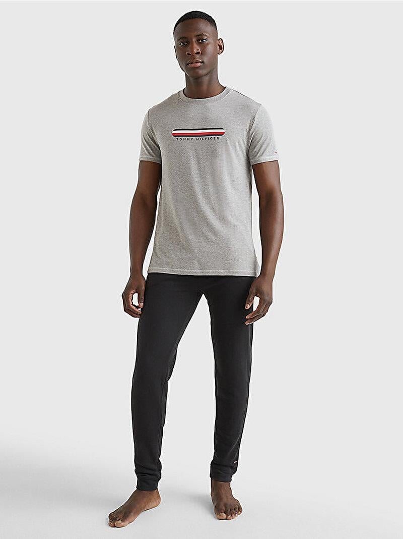 Tommy Hilfiger Tommy Hilfiger Erkek Dokuma Kumaş Kısa Kol Düz Model P4A T-Shirt UM0UM02348-P4A