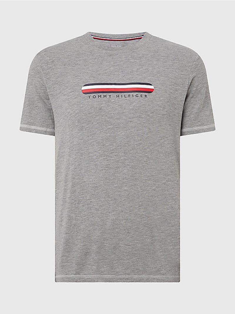 Tommy Hilfiger Tommy Hilfiger Erkek Dokuma Kumaş Kısa Kol Düz Model P4A T-Shirt UM0UM02348-P4A