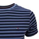 Tommy Hilfiger Tommy Hilfiger Erkek Dokuma Kumaş Kısa Kol Düz Model Mavi T-Shirt MW0MW10800-0BB