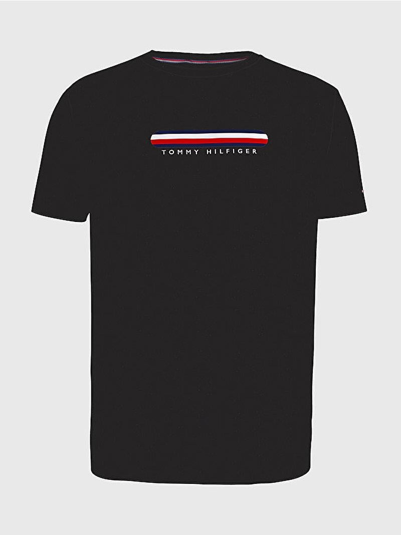 Tommy Hilfiger Tommy Hilfiger Erkek Dokuma Kumaş Kısa Kol Düz Model BDS T-Shirt UM0UM02348-BDS