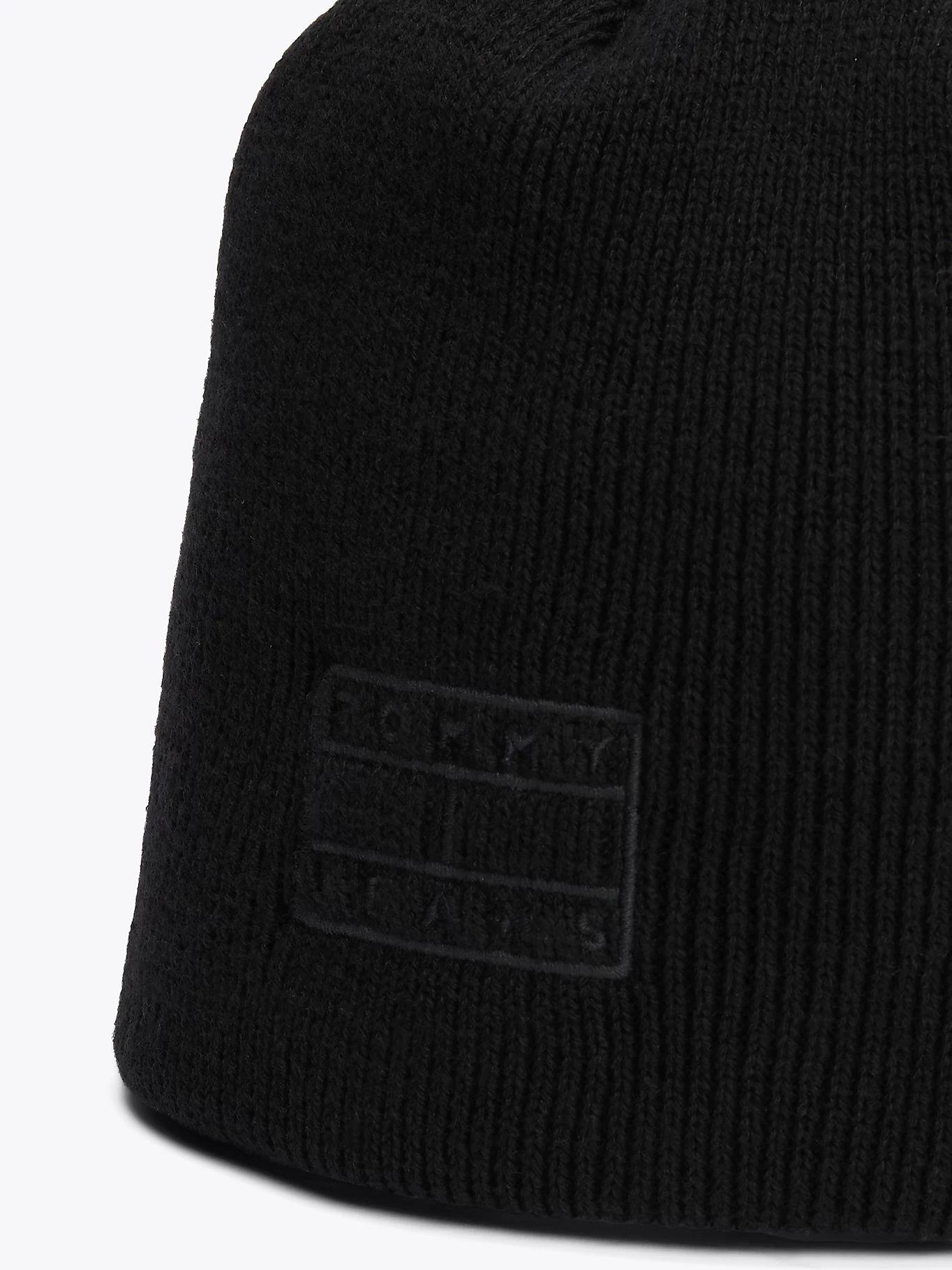 Tommy Hilfiger Tommy Hilfiger Erkek Dokuma Kumaş Rahat Günlük Siyah Bere AM0AM12934-BDS