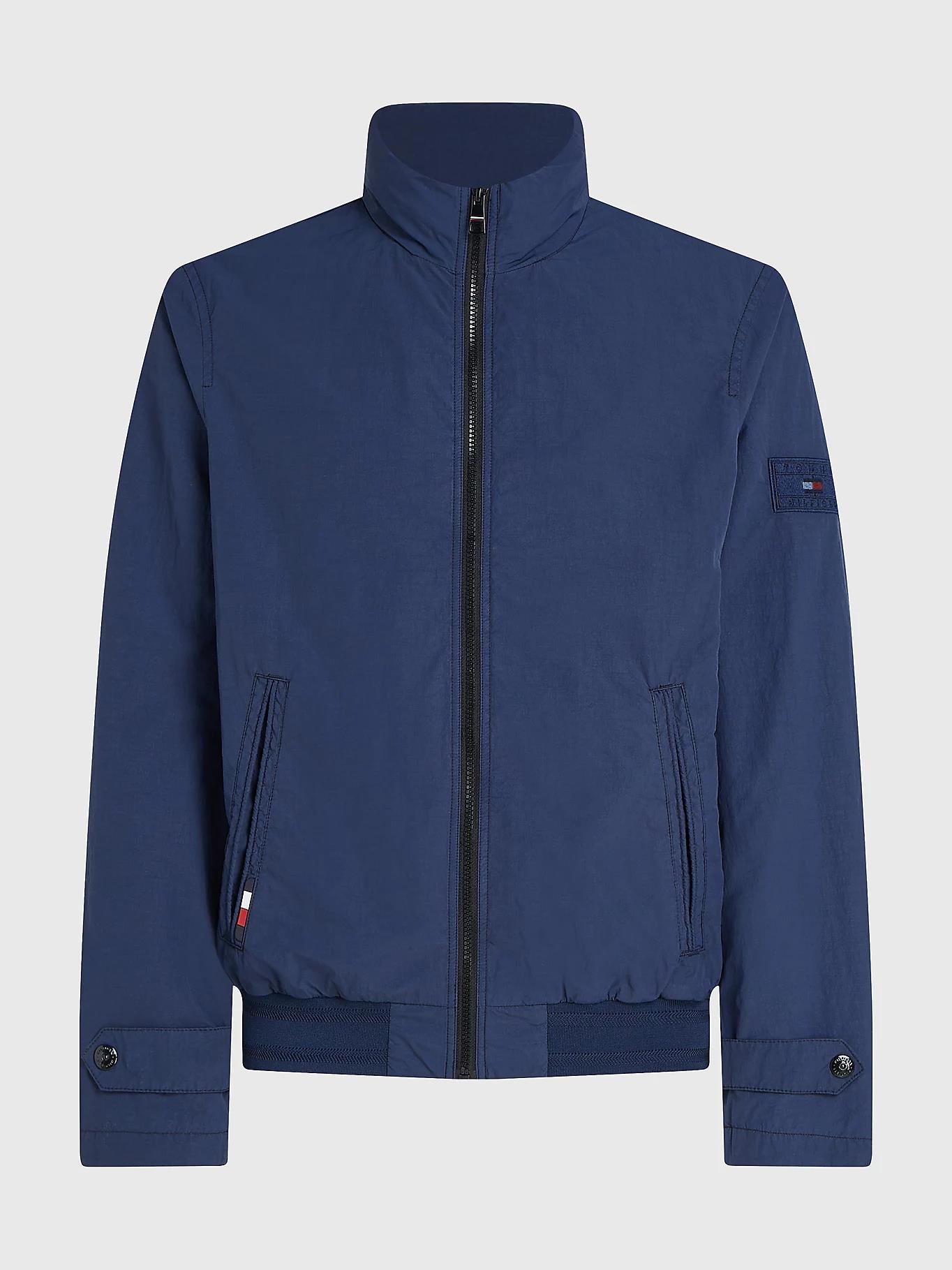 Tommy Hilfiger Tommy Hilfiger Erkek Dokuma Dik Yaka Uzun Kol Günlük Lacivert2 Mont MW0MW31078-DW5