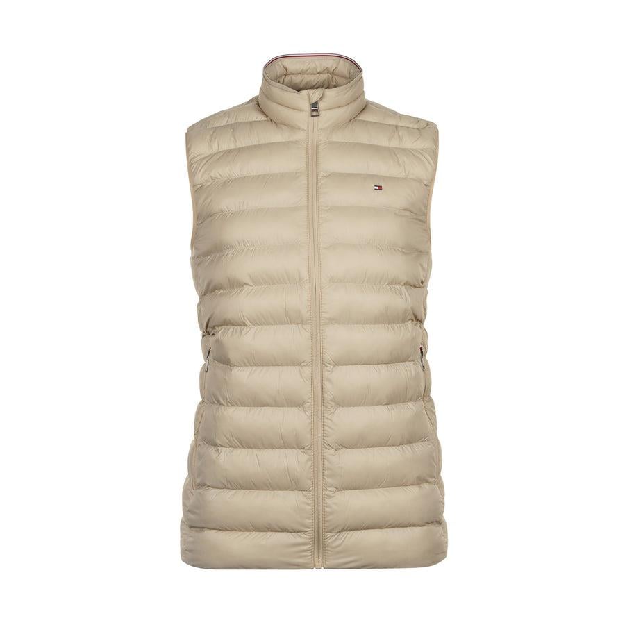 TOMMY HILFIGER Tommy Hilfiger Erkek Kapitoneli Regular Fit Fermuarlı Bej Yelek MW0MW37677-RBT