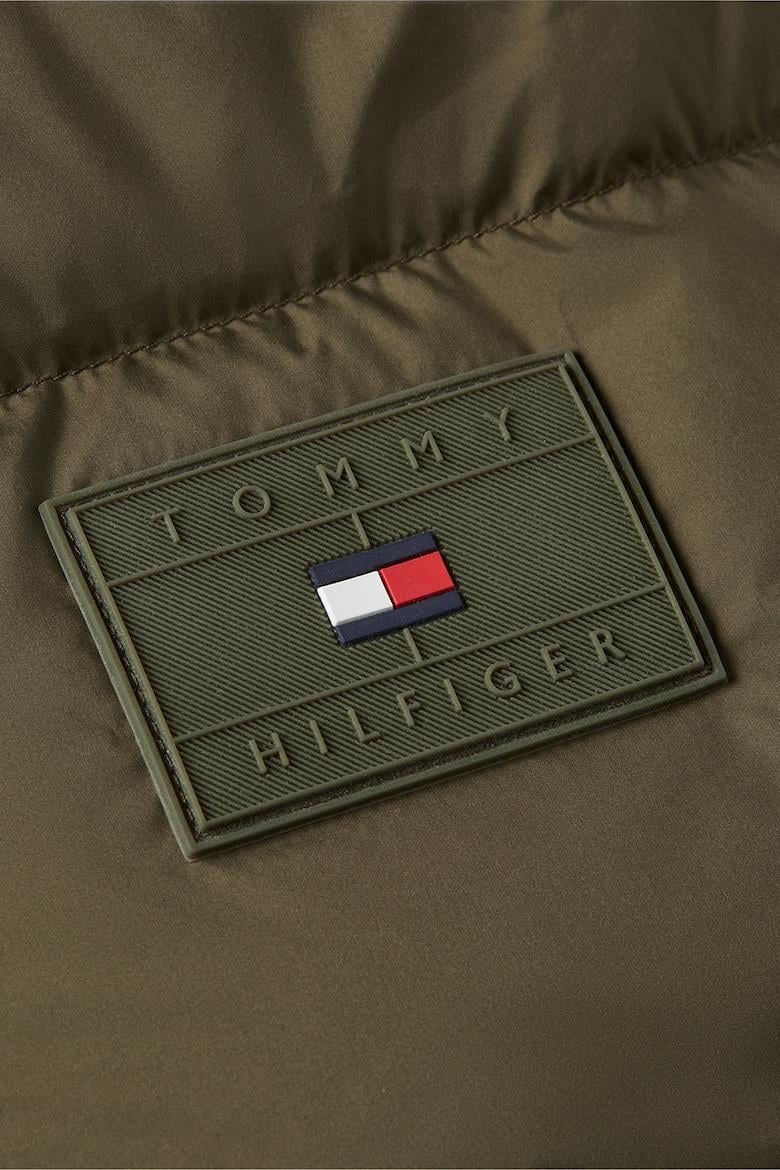 Tommy Hilfiger Tommy Hilfiger Erkek Kapşonlu Yaka Marka Detaylı Fermuarlı Şişme Haki Ceket MW0MW36569-RBN