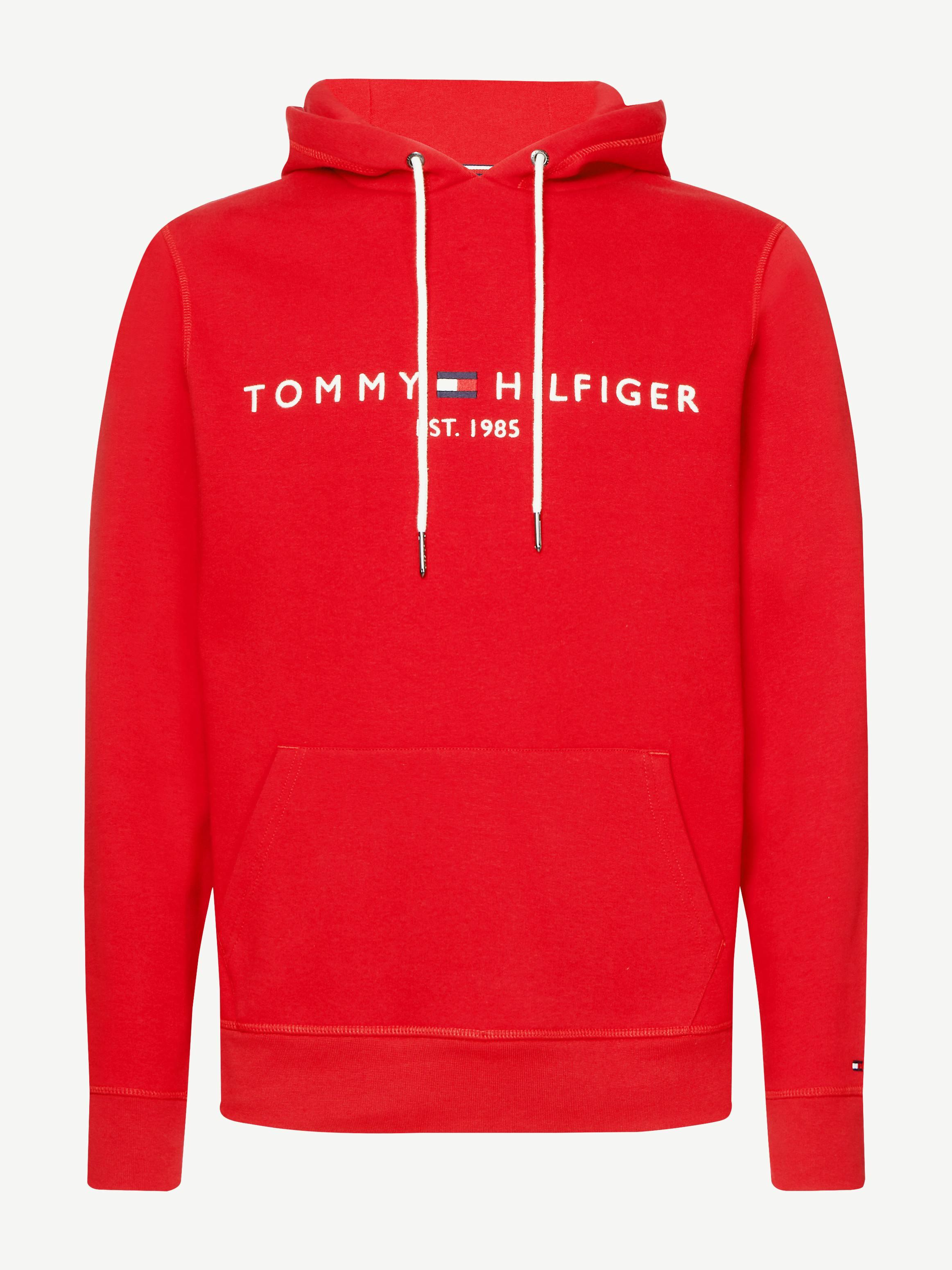 Tommy Hilfiger Tommy Hilfiger Erkek Logolu Kapüşonlu Uzun Kollu Günlük Kullanım XLG Sweatshirt MW0MW11599-XLG