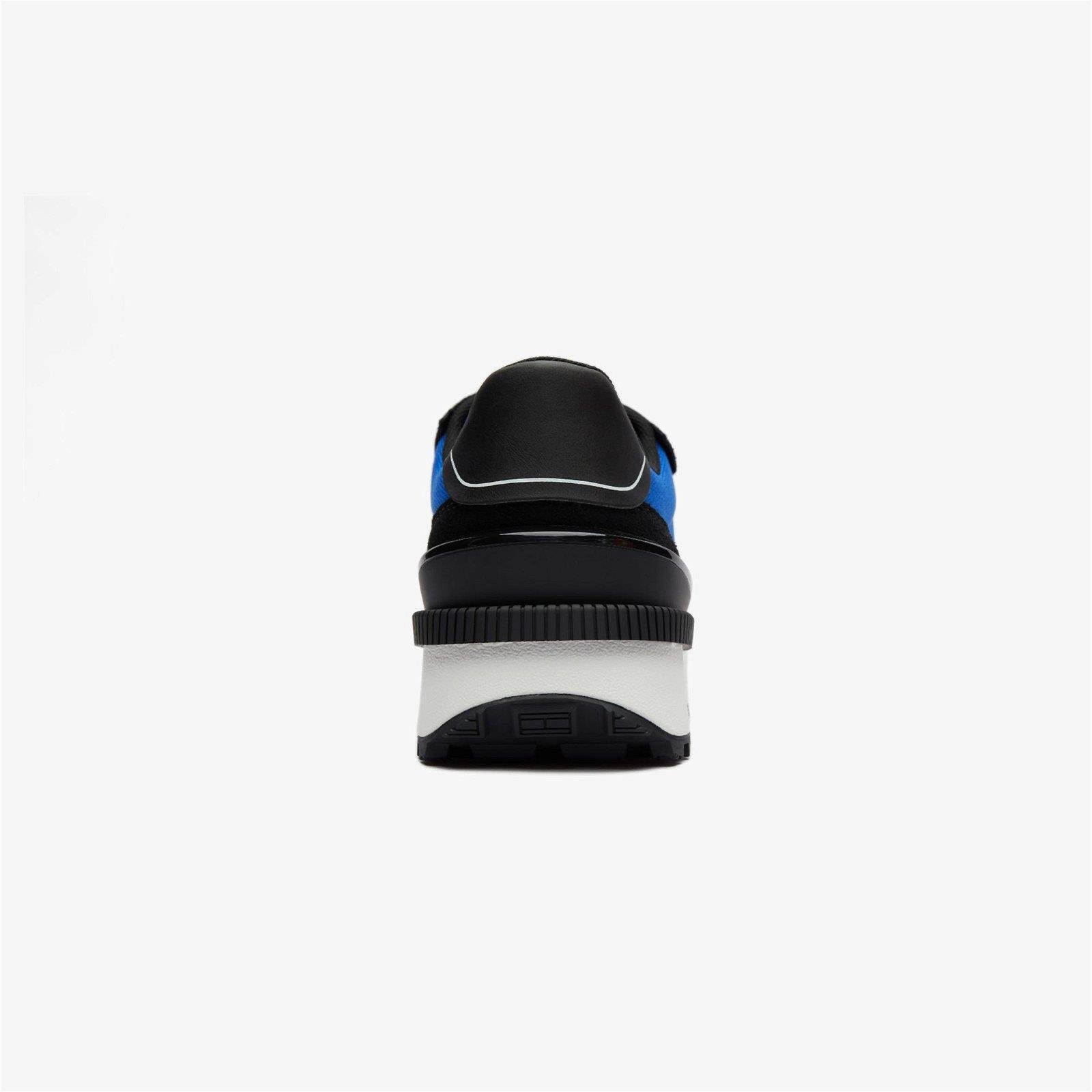 Tommy Hilfiger Tommy Hilfiger Erkek Marka Logolu Bağcıklı Kaydırmaz Tabanlı Günlük Mavi Sneaker EM0EM01265-C66
