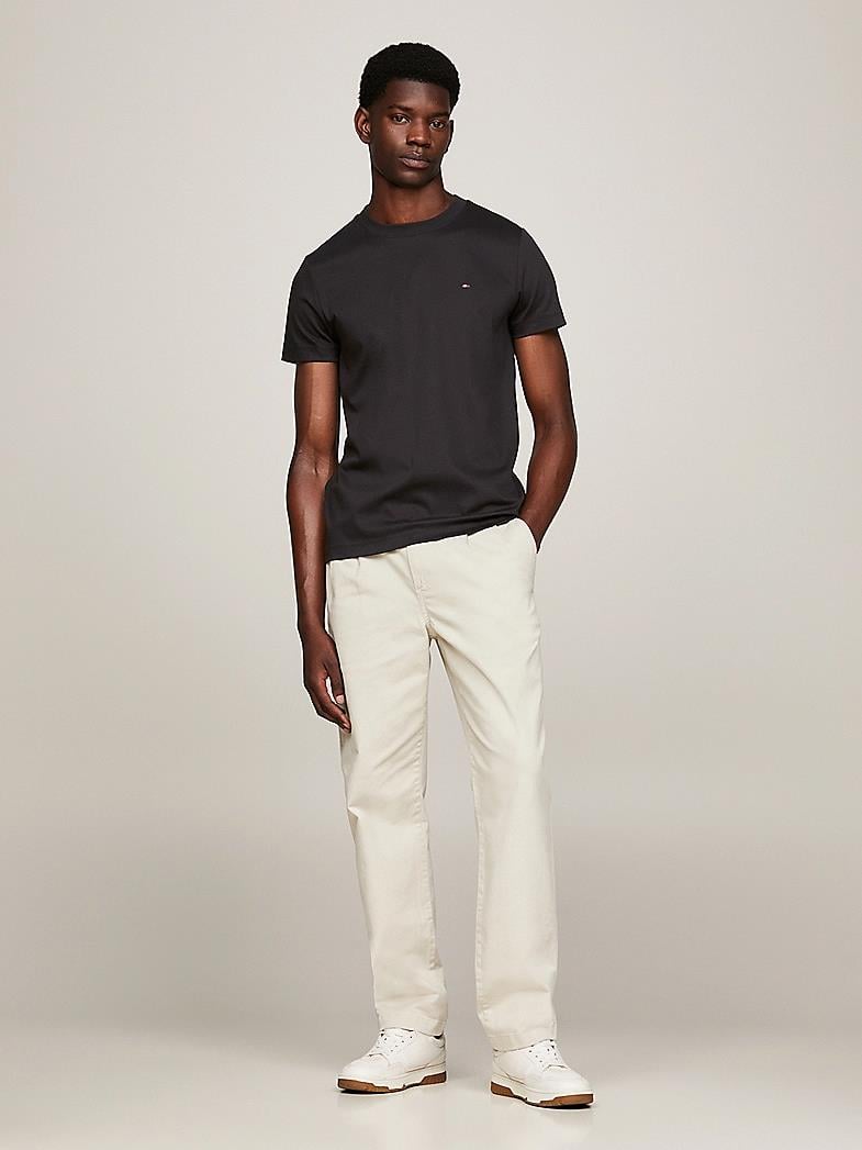 Tommy Hilfiger Tommy Hilfiger Erkek Marka Logolu Pamuklu Günlük Kullanım Siyah T-Shirt MW0MW33202-BDS