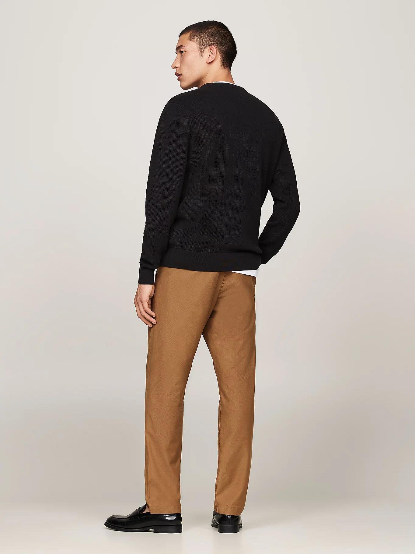 Tommy Hilfiger Tommy Hilfiger Erkek Marka Logolu Uzun Kollu Rahat Siyah Kazak MW0MW36347-BDS