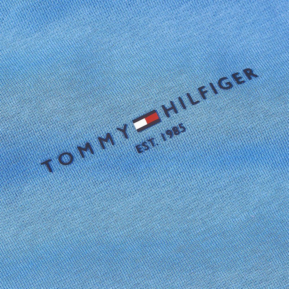 Tommy Hilfiger Tommy Hilfiger Erkek Marka Logolu Uzun Kollu Rahat Mavi Sweatshirt MW0MW33639-C30