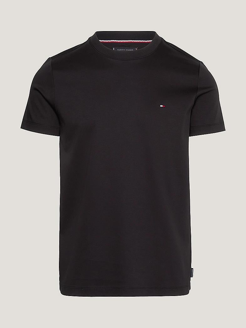 Tommy Hilfiger Tommy Hilfiger Erkek Marka Logolu Pamuklu Günlük Kullanım Siyah T-Shirt MW0MW33202-BDS