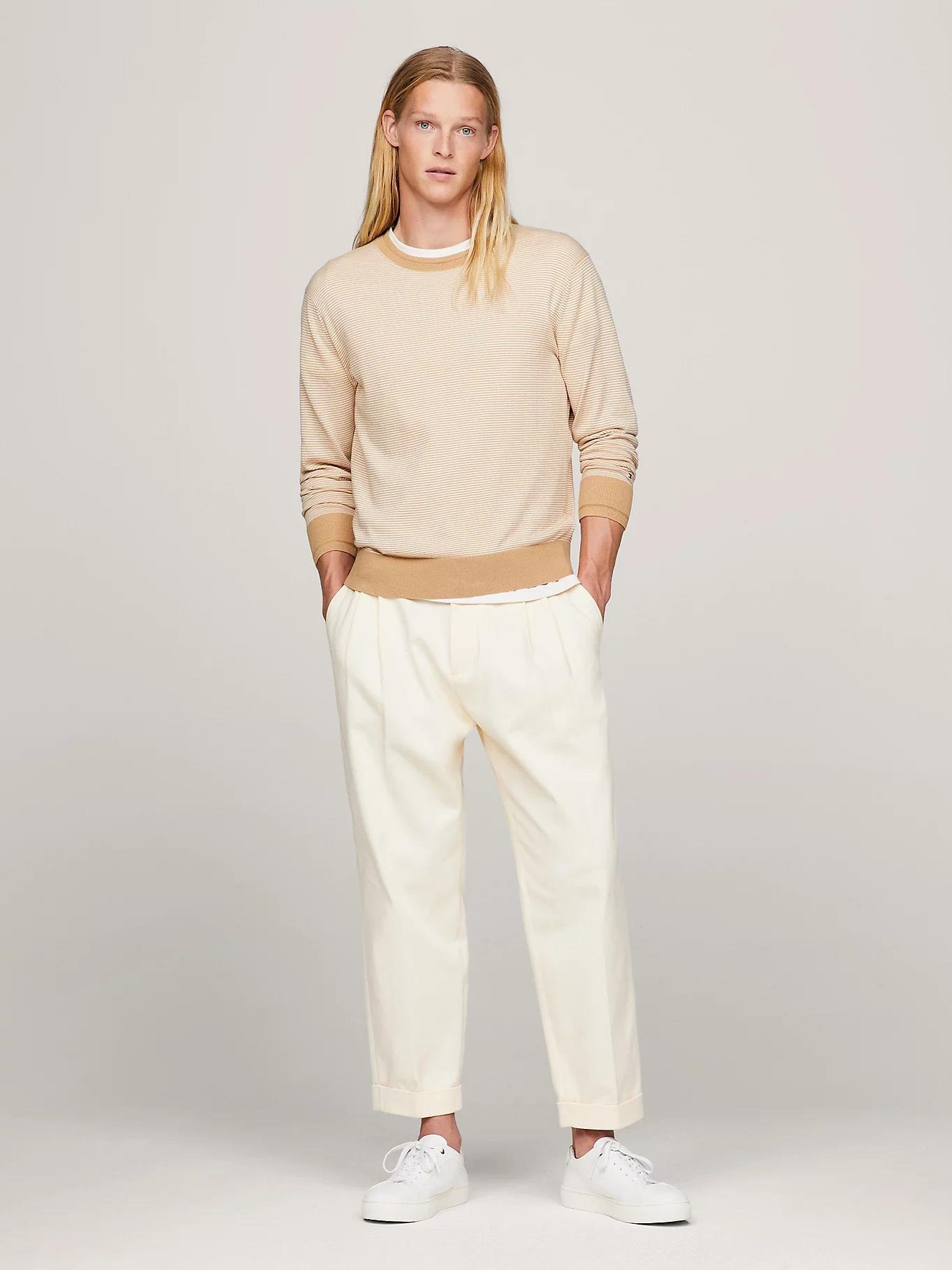 Tommy Hilfiger Tommy Hilfiger Erkek Marka Logo Detaylı Regular Fit Uzun Kollu Haki Kazak MW0MW33524-0I1