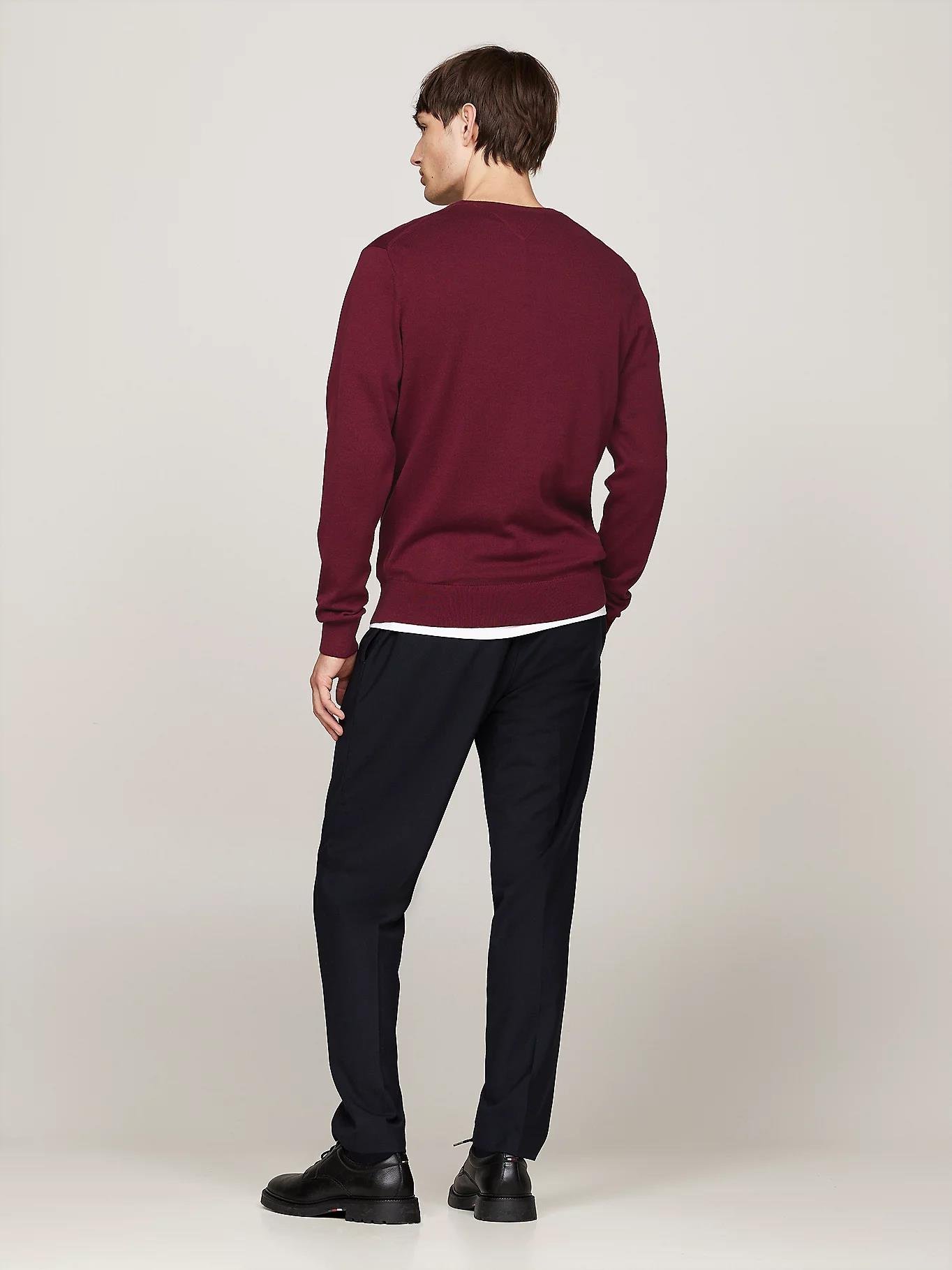 Tommy Hilfiger Tommy Hilfiger Erkek Marka Logolu Uzun Kollu Rahat Mor Kazak MW0MW14748-VLP