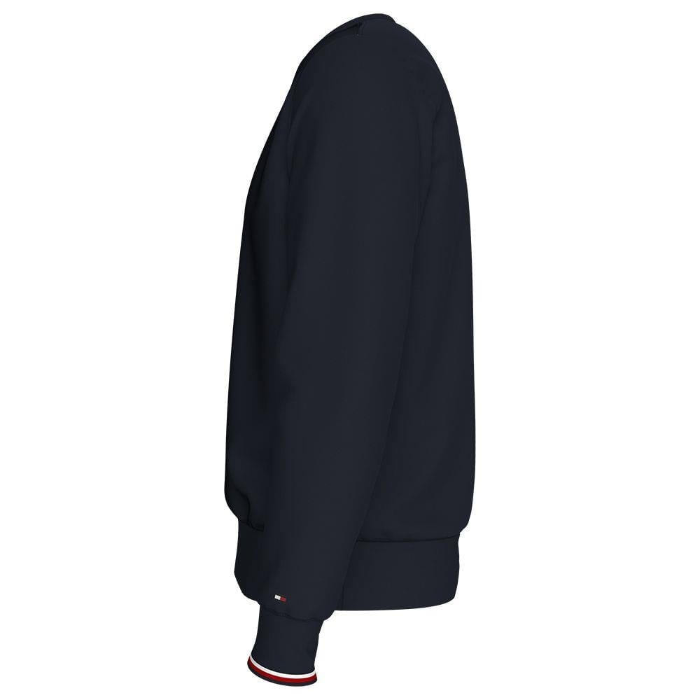 Tommy Hilfiger Tommy Hilfiger Erkek Marka Logolu Uzun Kollu Rahat Lacivert Sweatshirt MW0MW33639-DW5