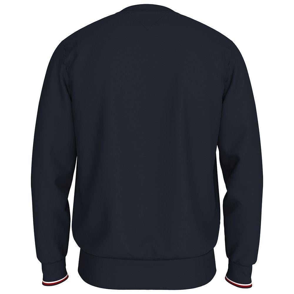 Tommy Hilfiger Tommy Hilfiger Erkek Marka Logolu Uzun Kollu Rahat Lacivert Sweatshirt MW0MW33639-DW5