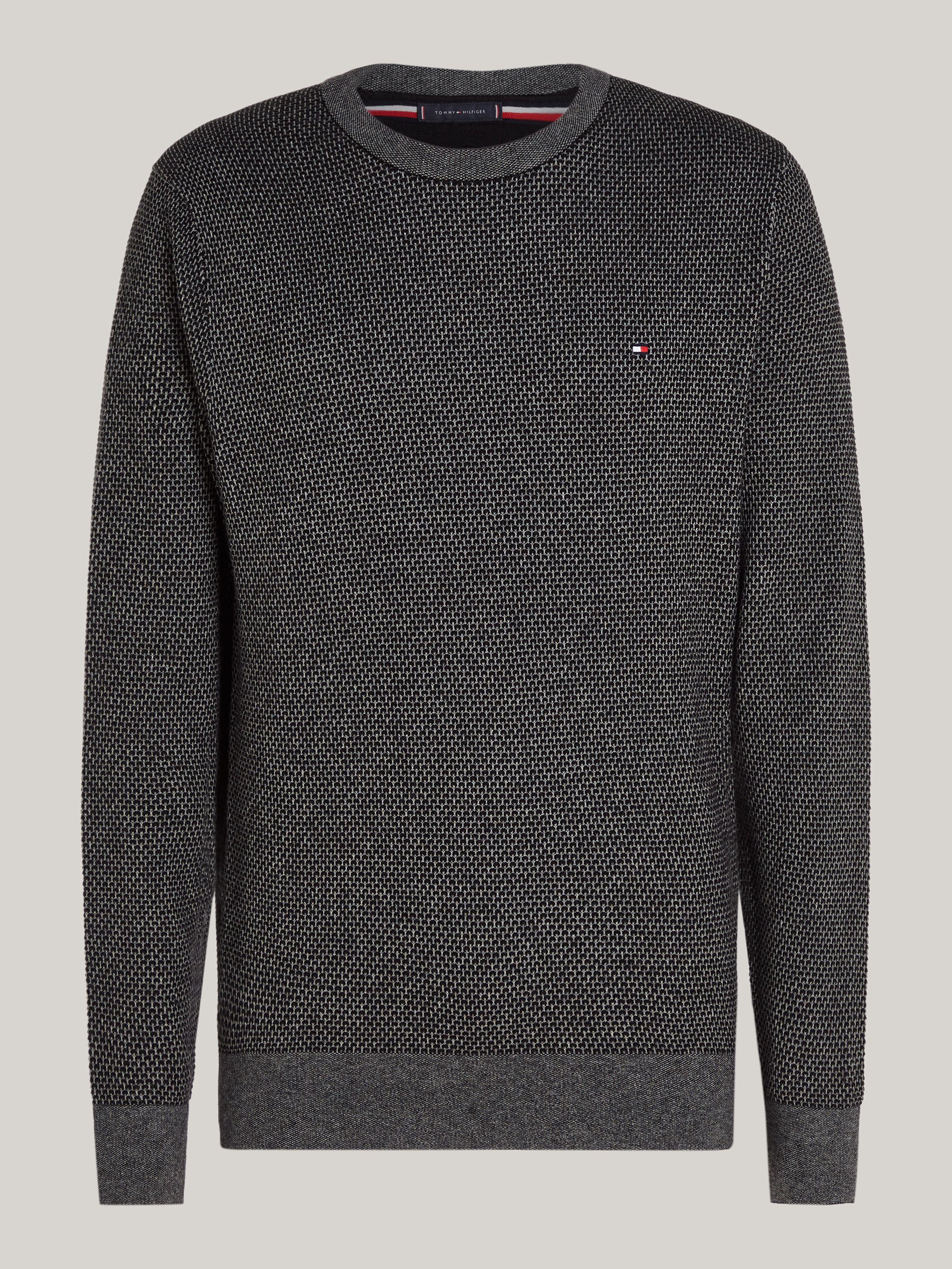 Tommy Hilfiger Tommy Hilfiger Erkek Marka Logolu Uzun Kollu Rahat Siyah Kazak MW0MW36723-0GJ