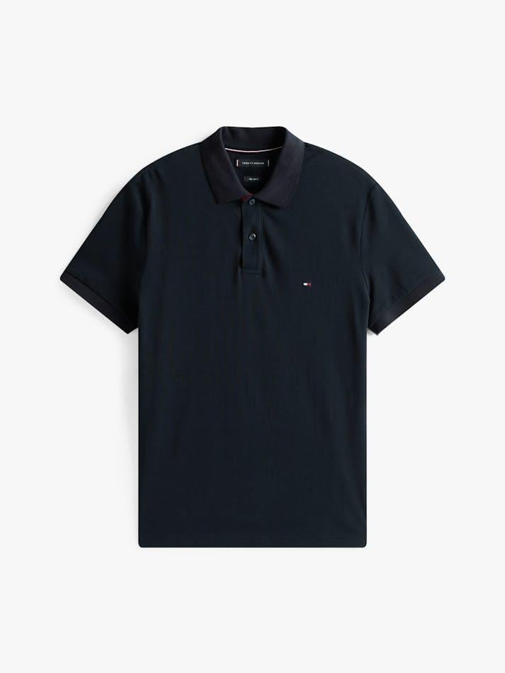 TOMMY HILFIGER Tommy Hilfiger Erkek Polo Yaka Düğme Kapama Kısa Kol Mavi Polo Yaka T-Shirt MW0MW39563-DW5