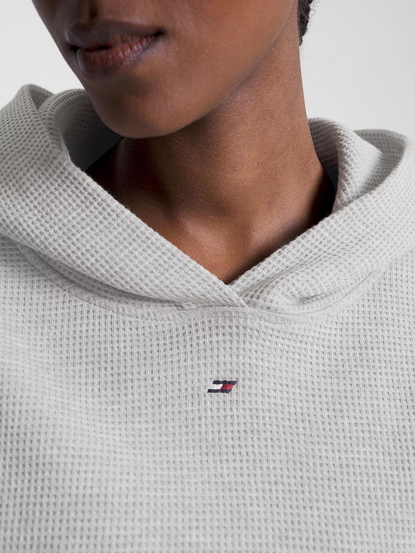 Tommy Hilfiger Tommy Hilfiger Kadın Logolu Desenli Uzun Kollu Günlük Kullanım Gri Sweatshirt S10S101718-PKH